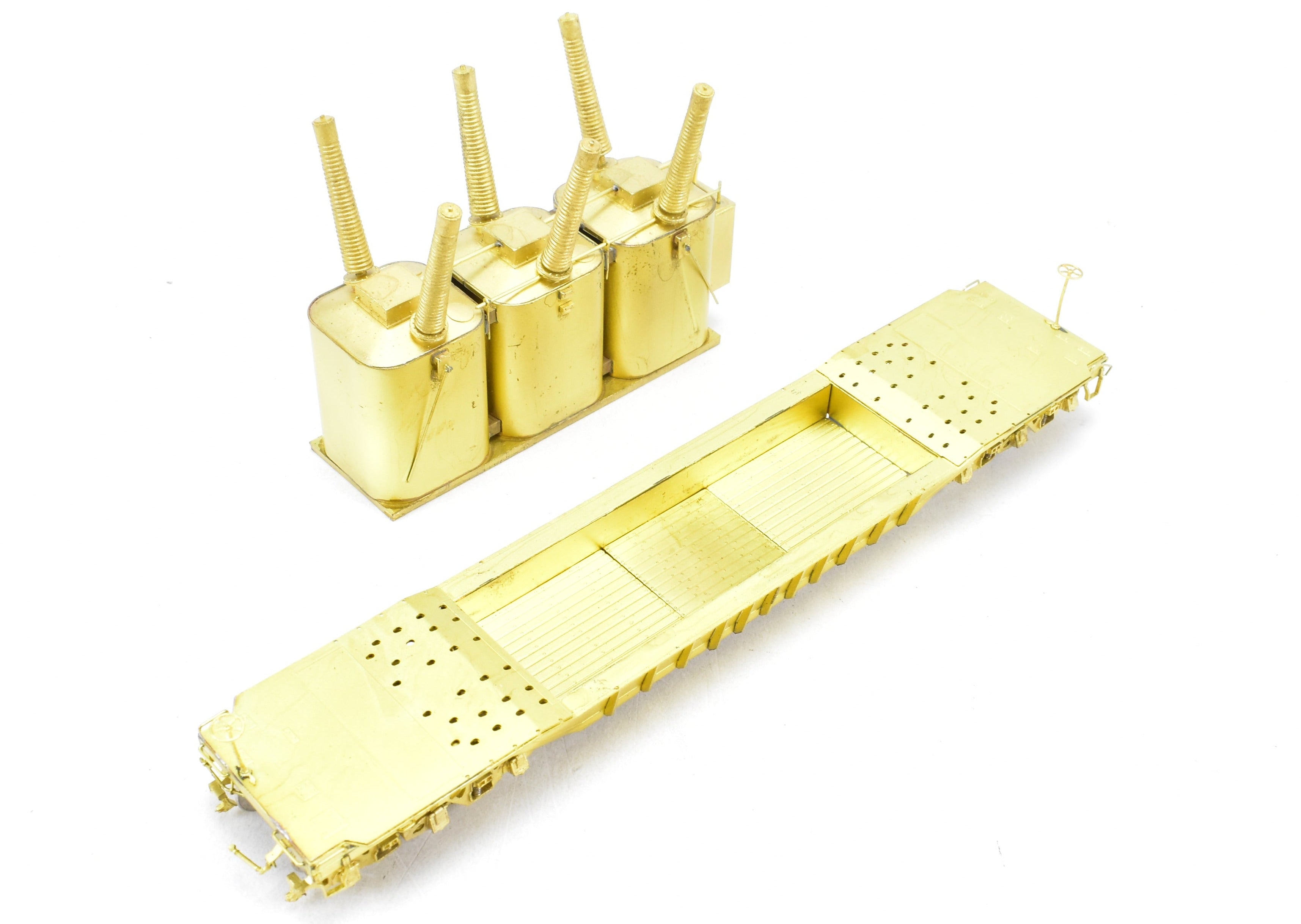 HO Scale Brass Greenville 55' Well Car with Transformer Load by OMI - Overland Models, Inc. for Chesapeake & Ohio (C&O) Railroad