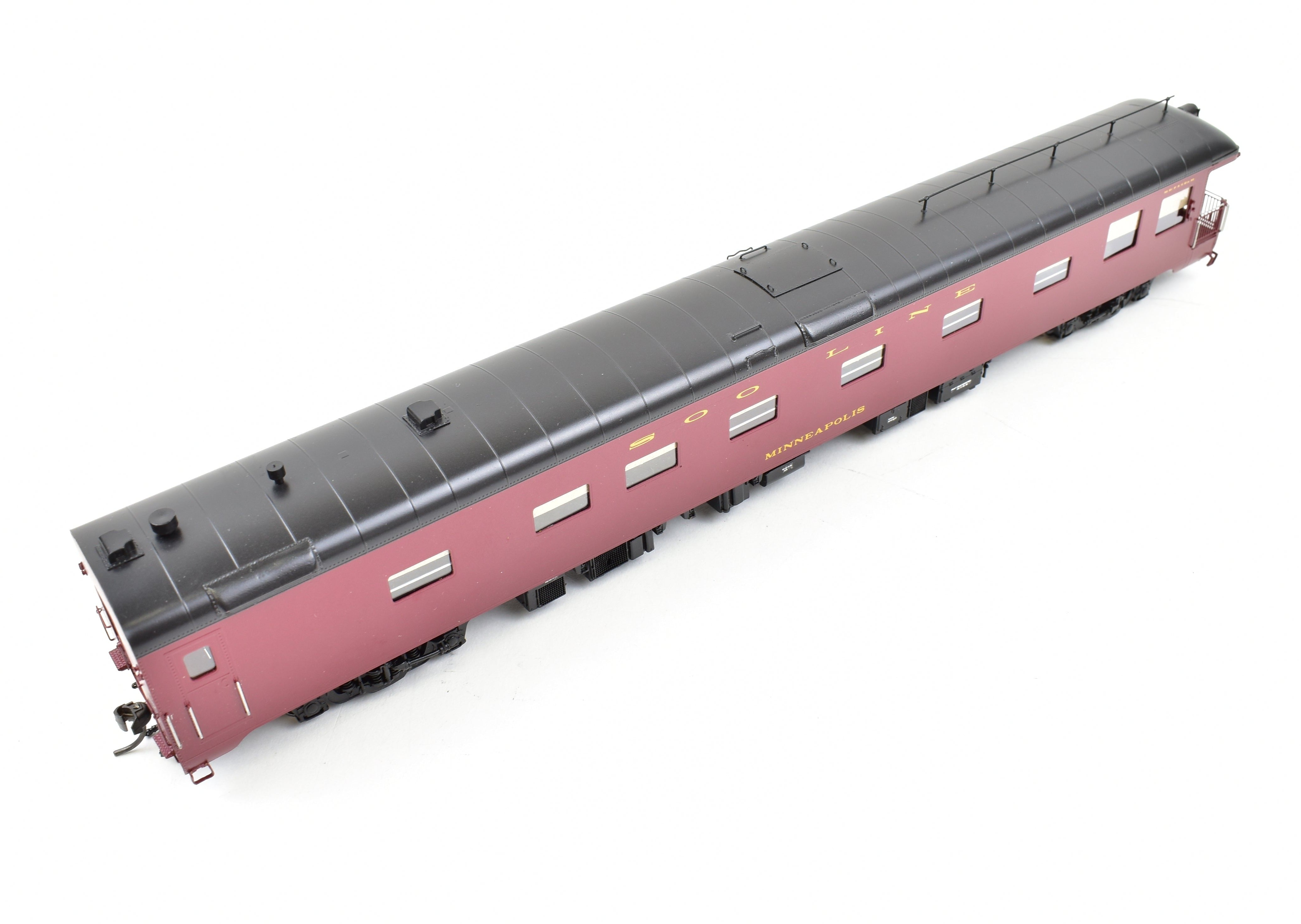 W&R Enterprises HO Brass Soo Line Business Car in Minneapolis Pro-Painted Finish