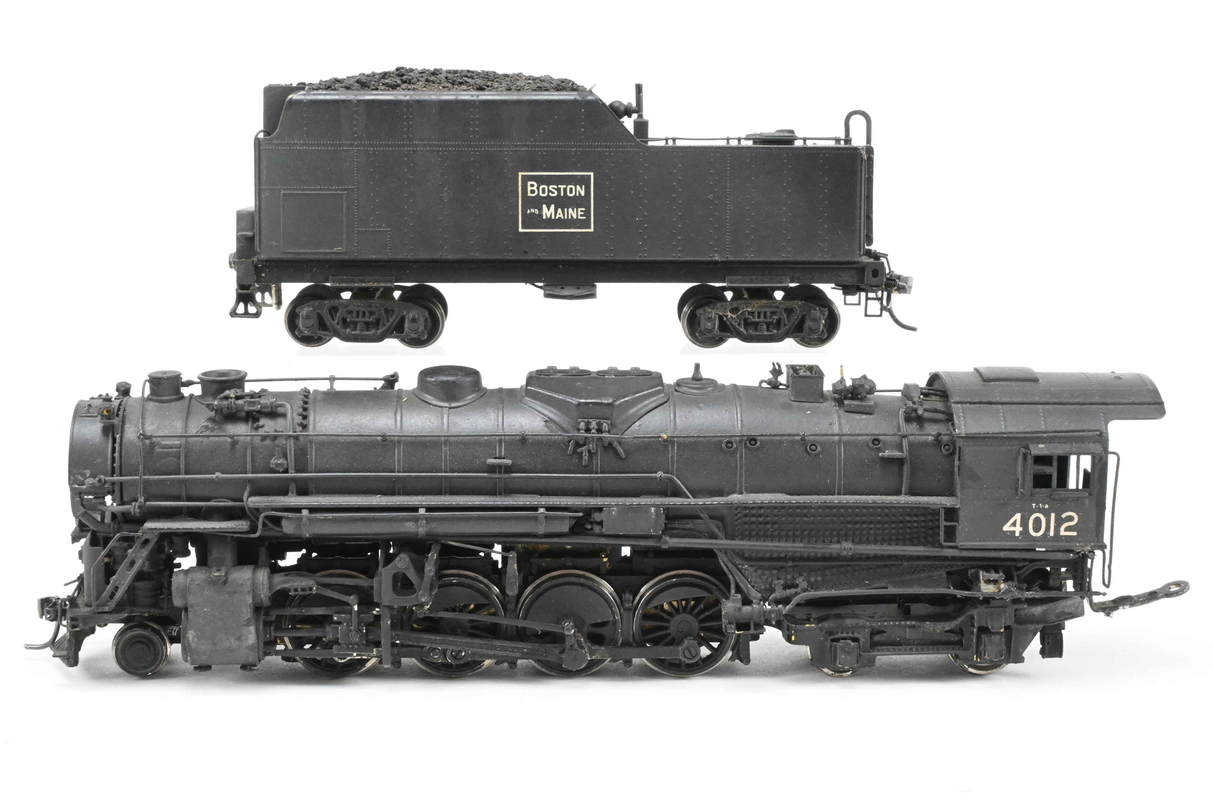 HO Scale Brass Westside Model Co. B&M - Boston & Maine 2-8-4 Class T-1a Berkshire Locomotive Model Custom Painted with No. 4012