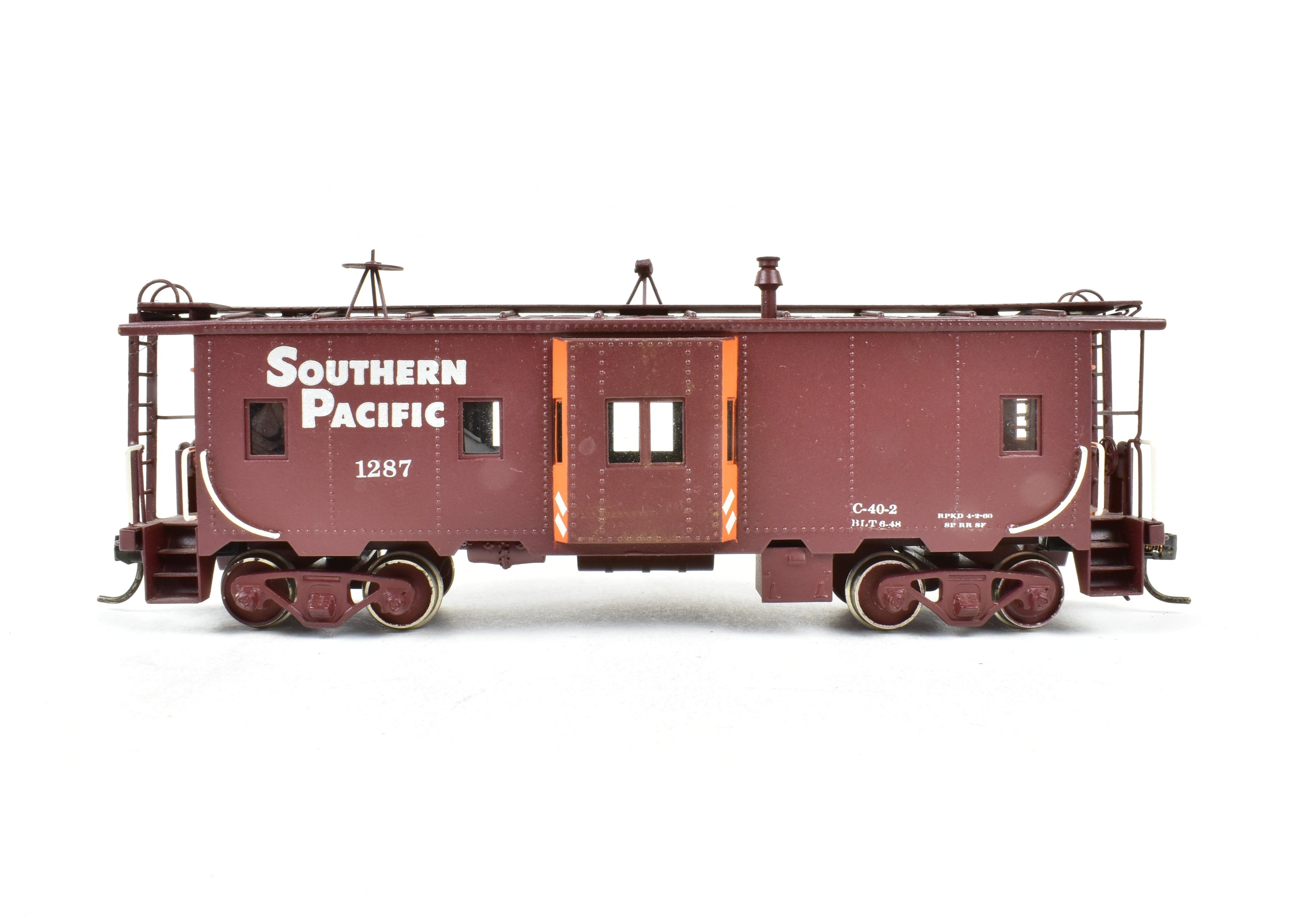 Custom Painted HO Brass Balboa SP Southern Pacific Bay Window Caboose