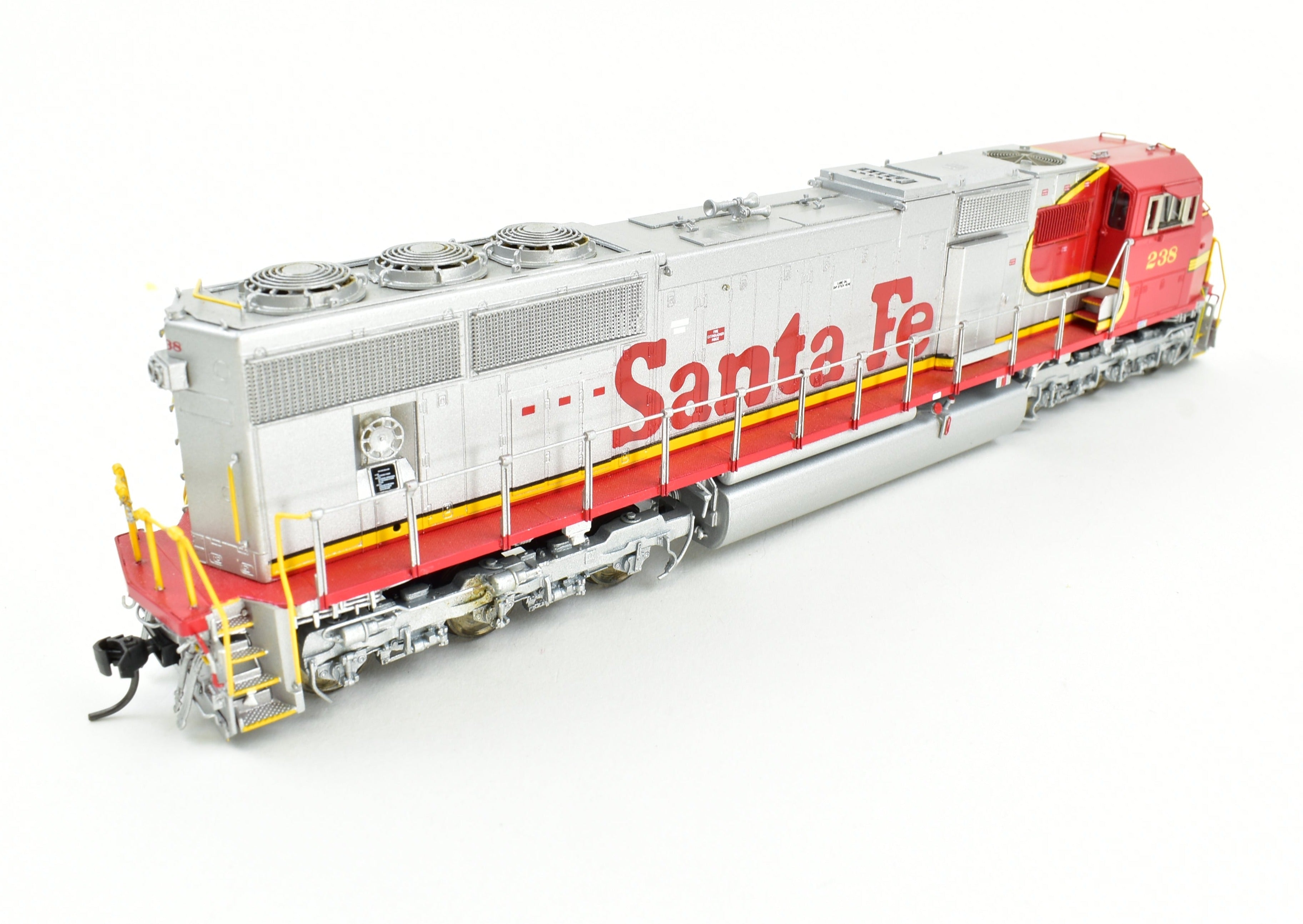 HO Scale Brass Locomotive - Overland Models, Inc. ATSF - Santa Fe EMD SD75M FP, Factory-Painted and Lettered No. 238