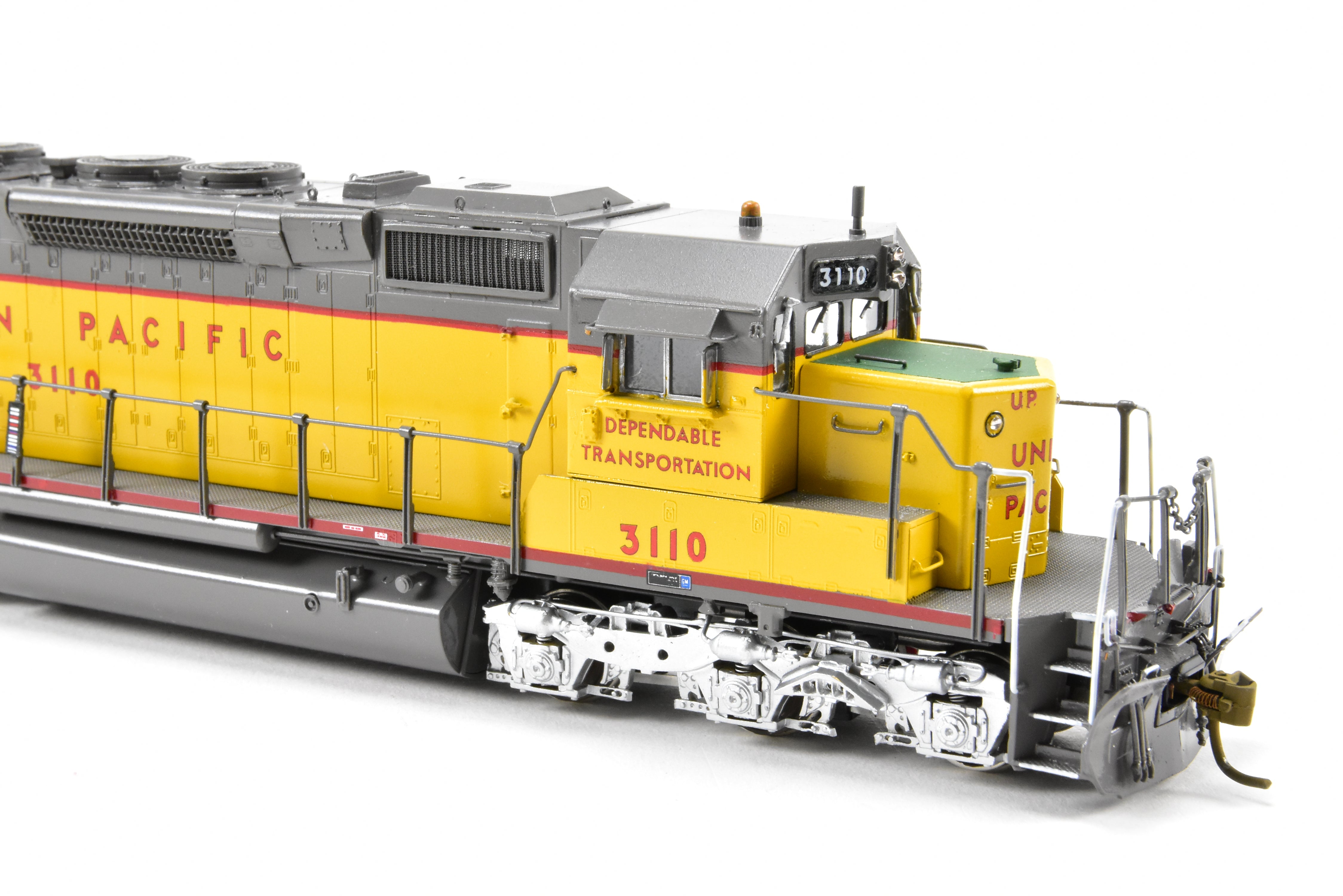 HO Scale Brass Model Train - Overland Models Inc. Union Pacific EMD SD40 Locomotives, Nos. 3083 - 3122, Specifically CP #3110