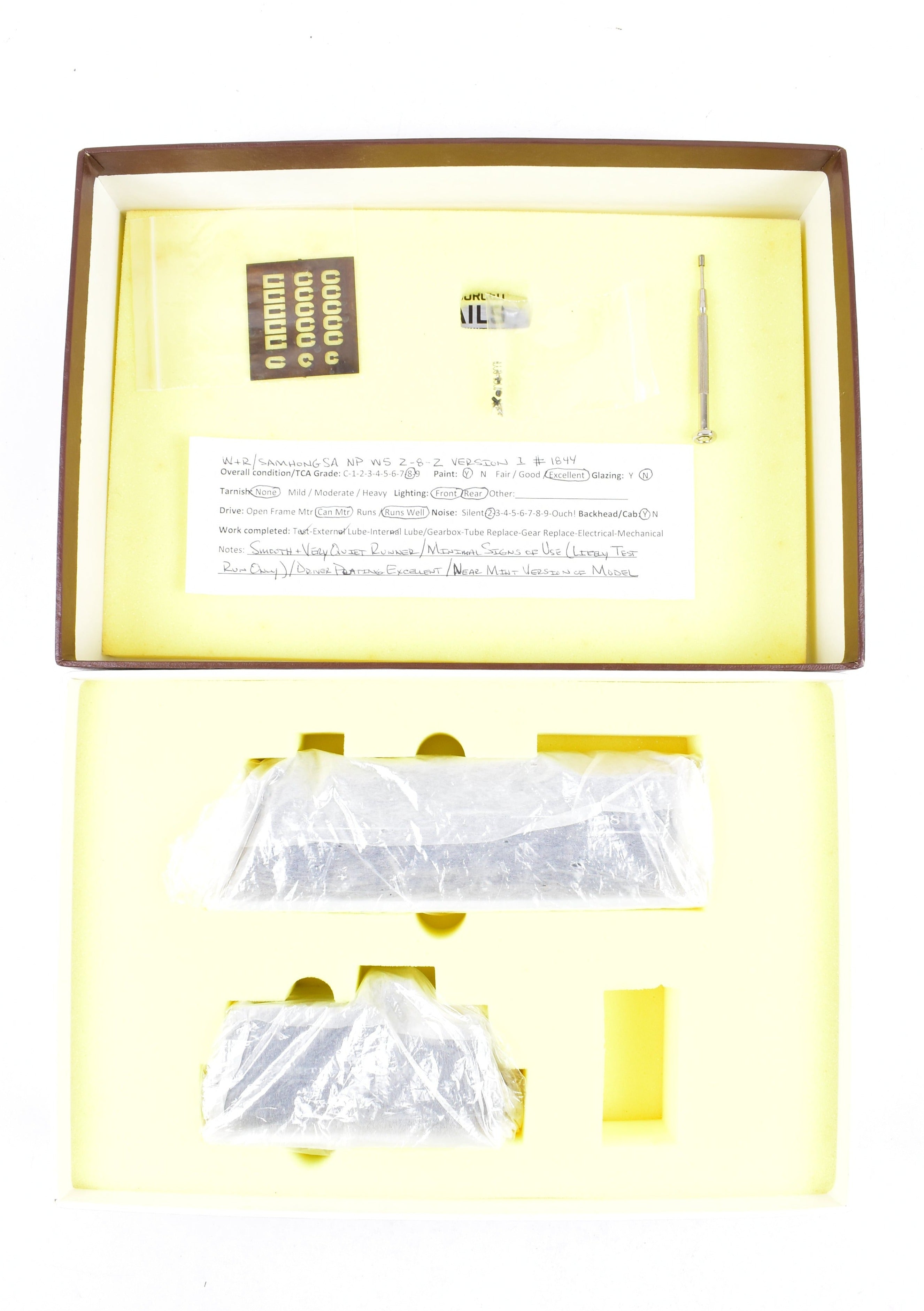 HO Scale Brass Model Train by W&R Enterprises - Northern Pacific Class W-5 2-8-2 Version 1, #1844 with Grey Boiler