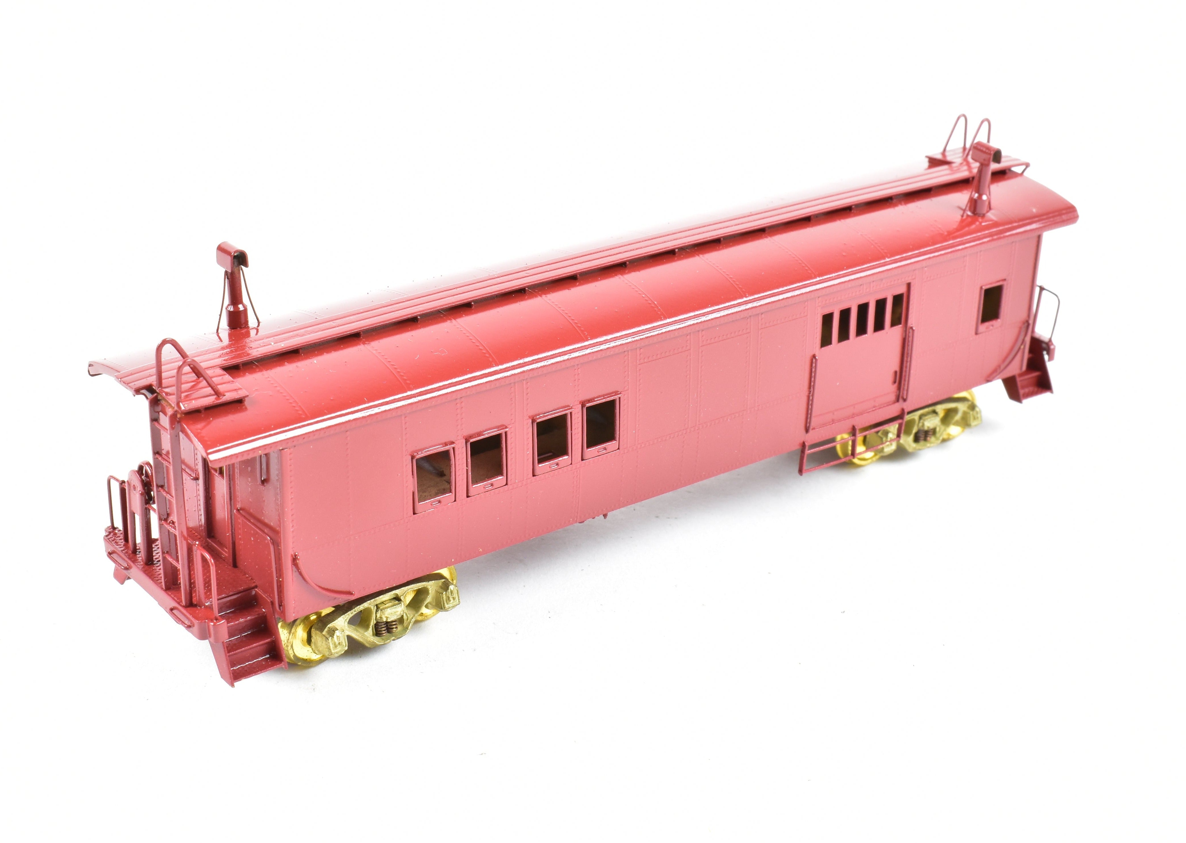 HO Scale Brass Hallmark Models ATSF - Santa Fe Transfer Caboose with Factory - Applied Paint and Unlettered Design