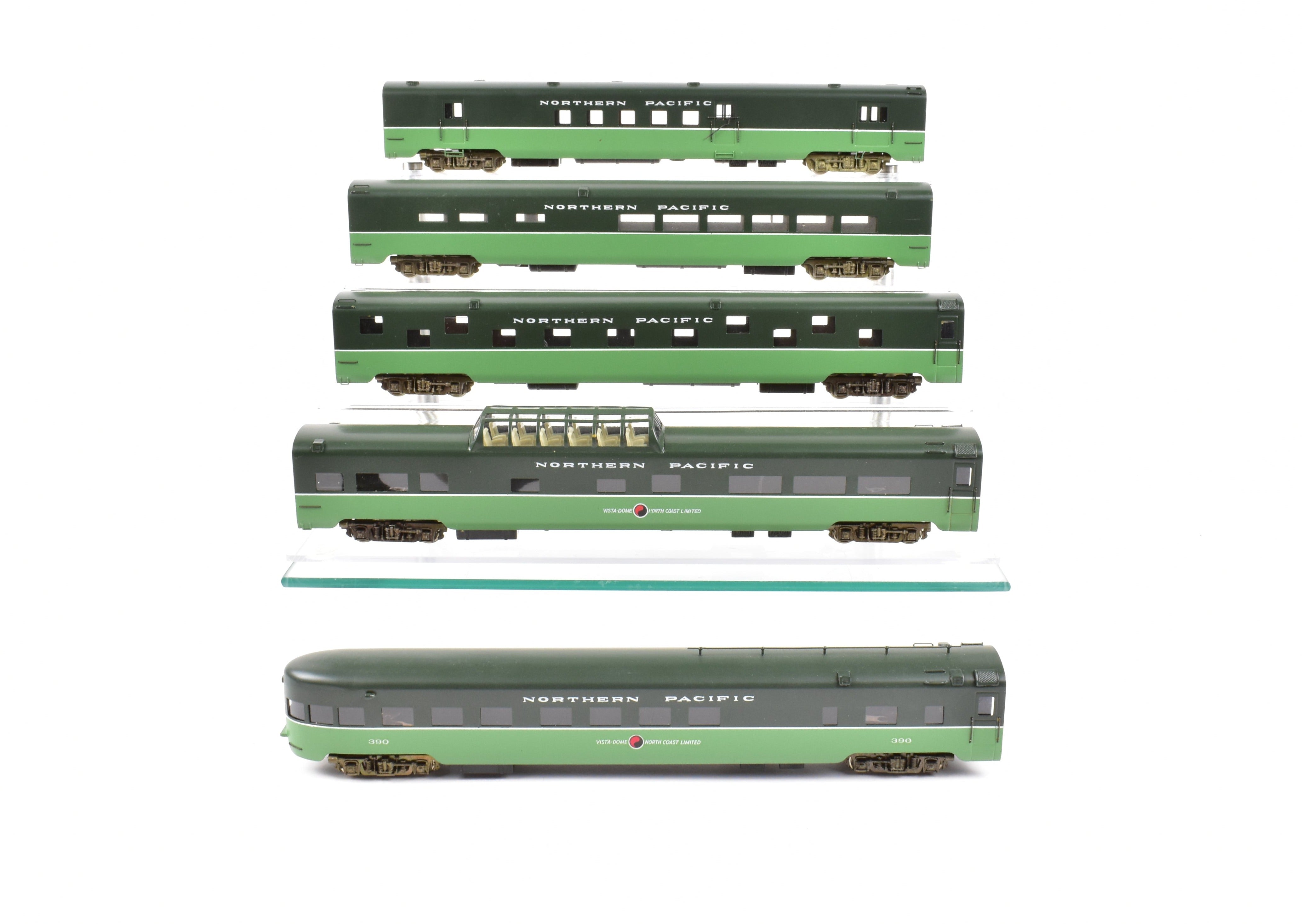 HO Scale Brass Balboa Northern Pacific 5-Car Passenger Train Set with Factory Painting
