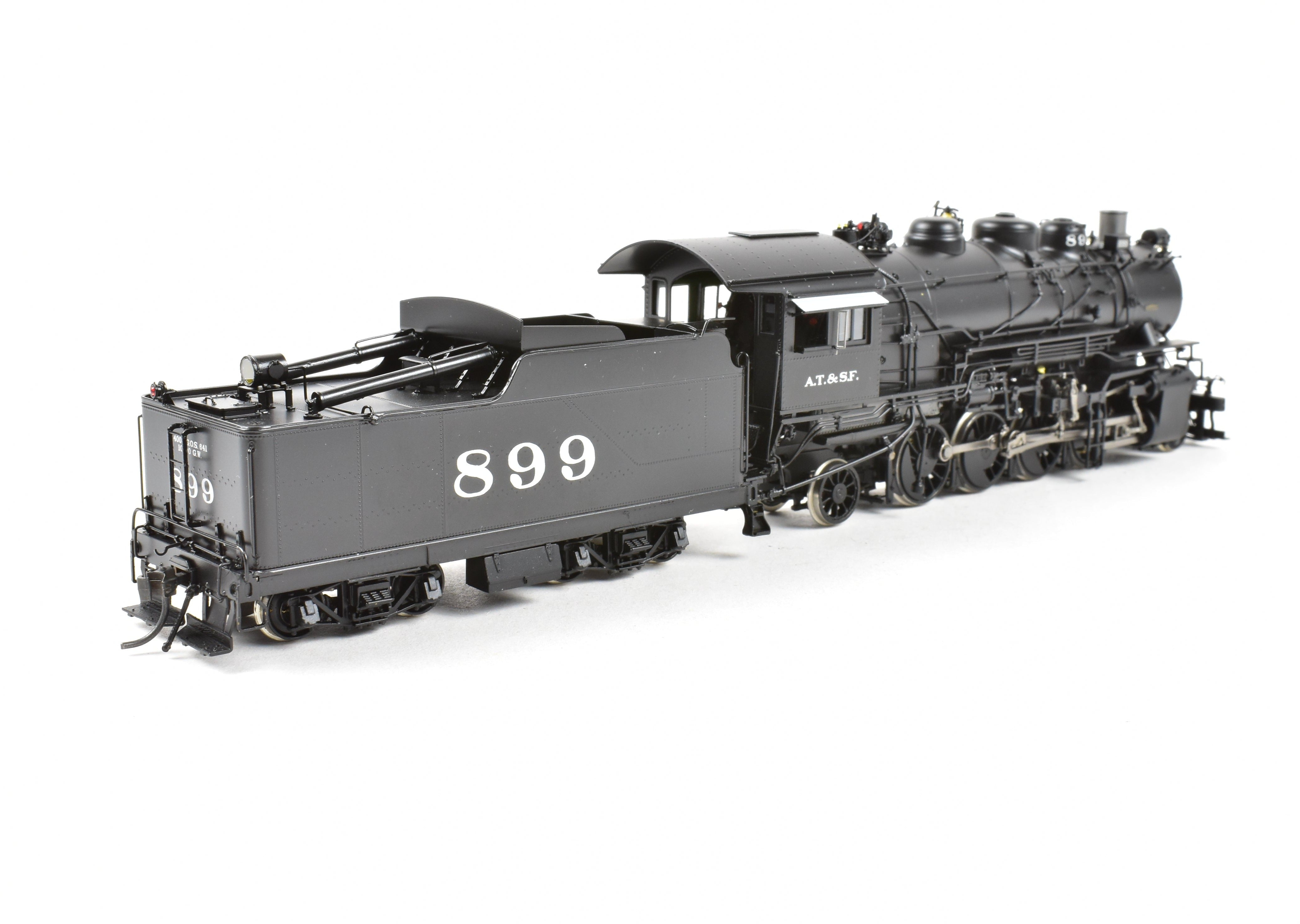 HO Scale Brass Division Point AT&SF 2-8-2 FP #899 with 8500 Gal Coal Tender