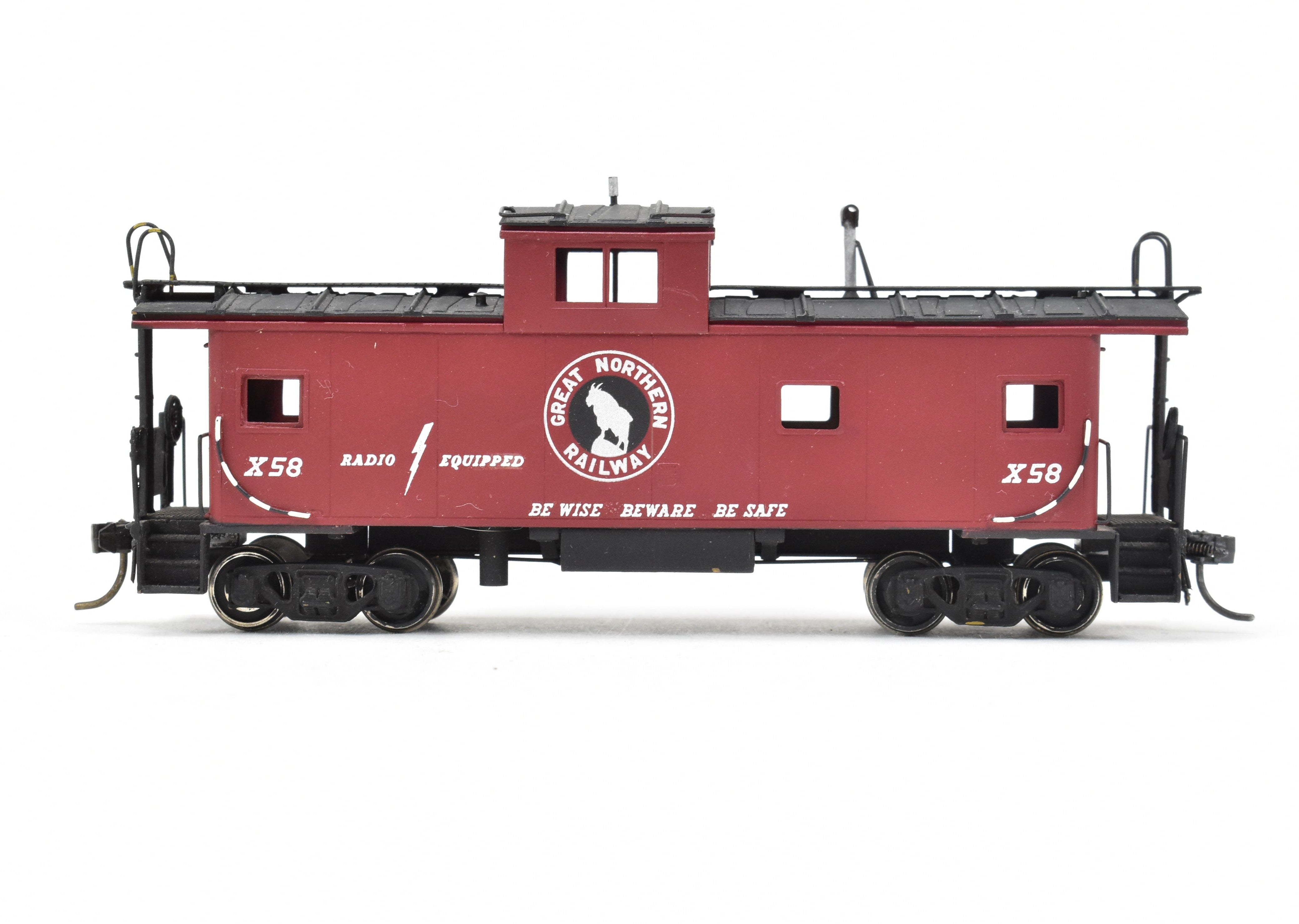 HO Scale Brass Model - Oriental Limited Great Northern Caboose X41 - 95, Custom - Painted C/P #X58