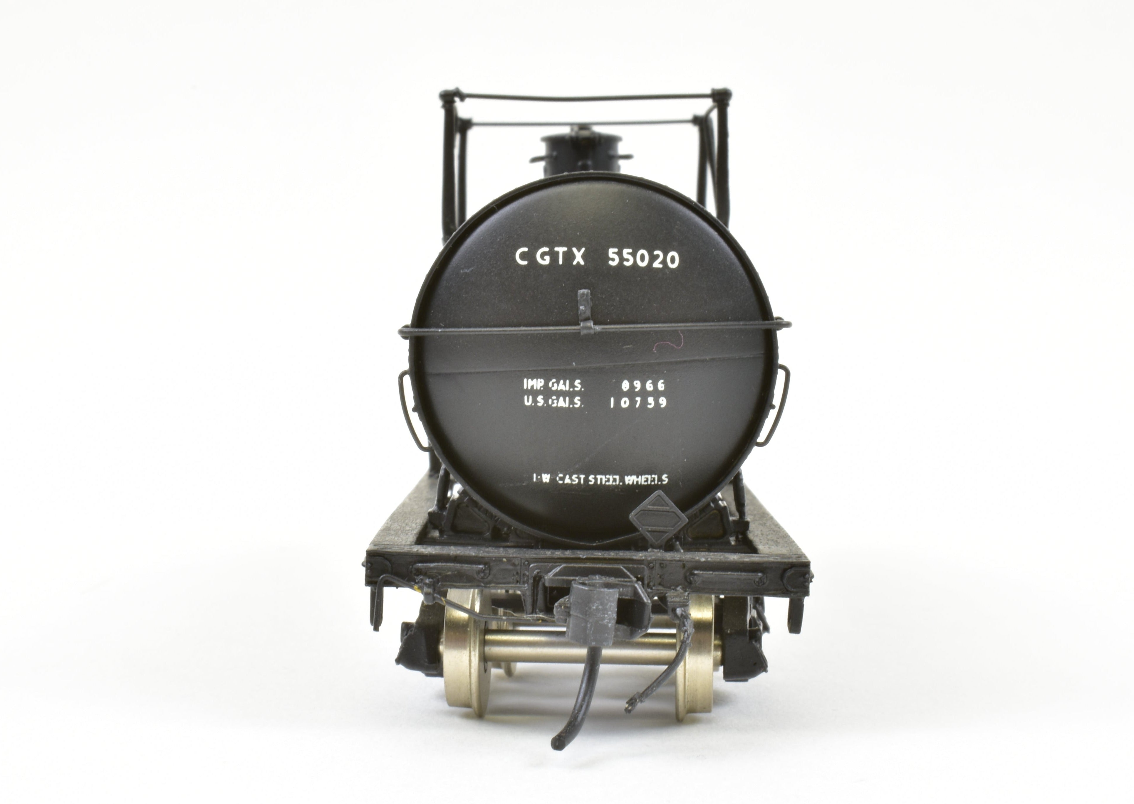 HO Scale Brass OMI - Overland Models, Inc. CGTX - GATX of Canada ACF Single Dome 8,000 Gallon Insulated High - Pressure Tank Car Model for CP