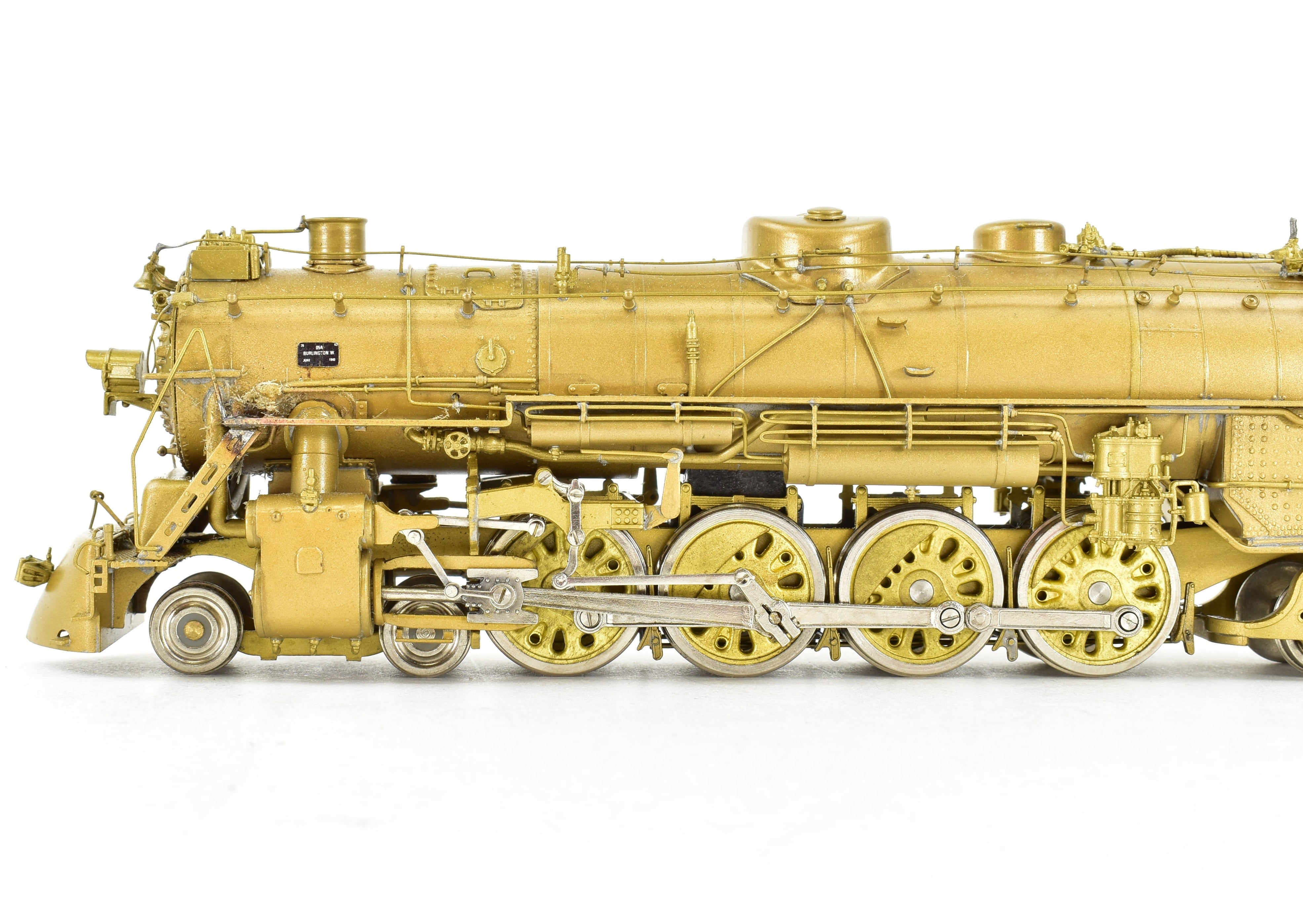 High - Quality HO Scale Brass Model Train: CON NJ Custom Brass CB&Q - Burlington Route Class O5A 4 - 8 - 4 Locomotive