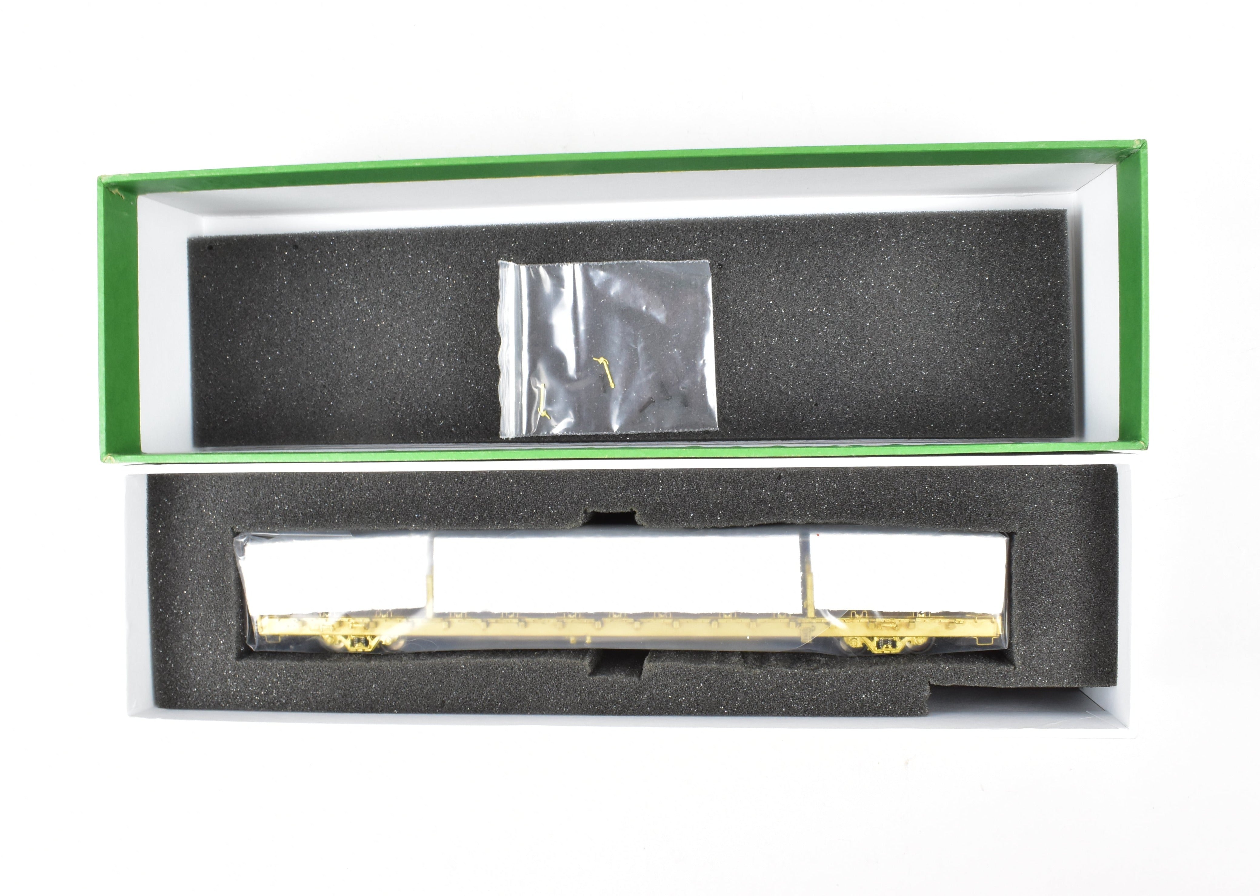 HO Scale Brass OMI - Overland Models, Inc. 68-Foot Finger Rack Flat Car Models for Various Railroads, Numbered from 80246 to 80519