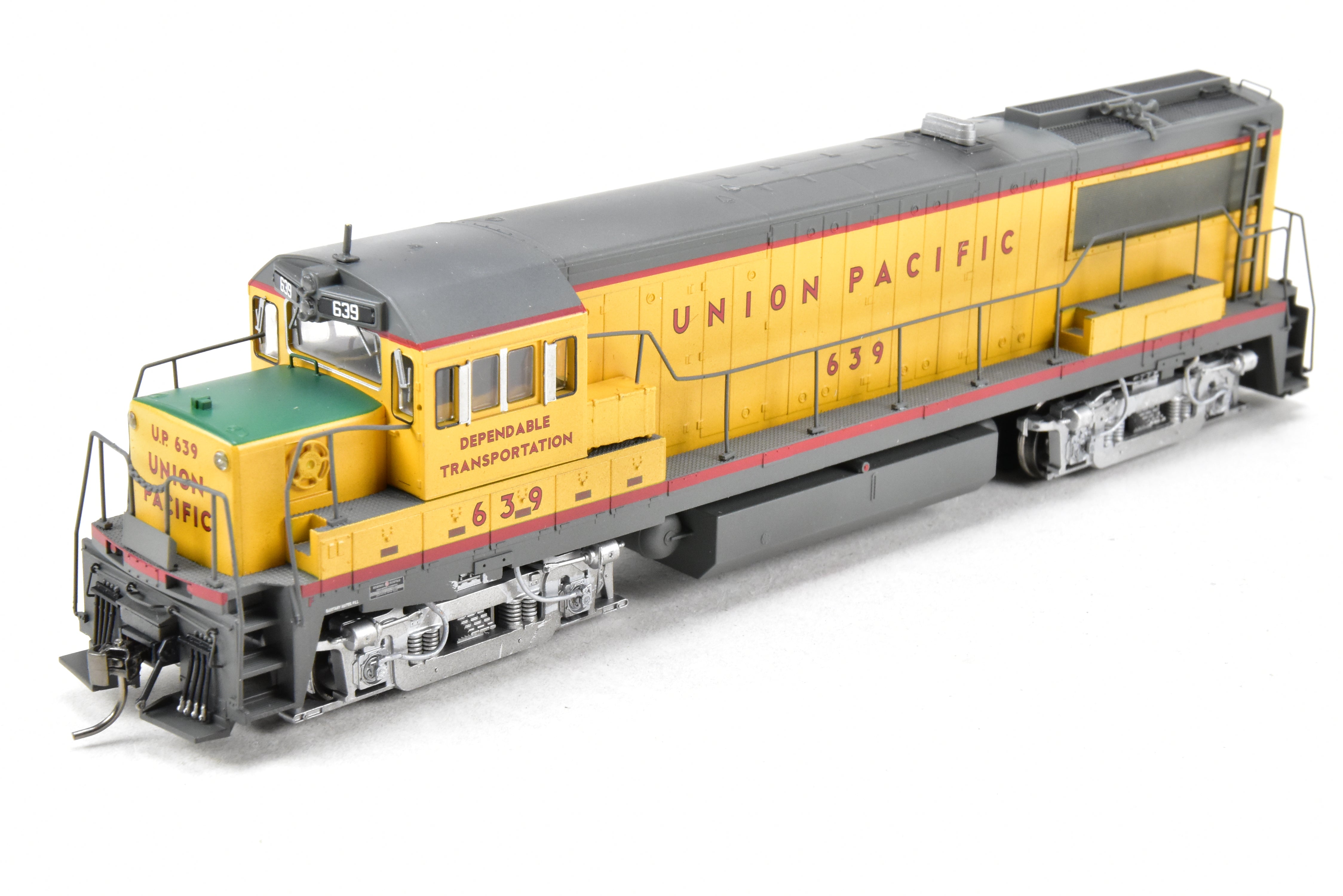 HO Scale Con Bowser Executive Series Union Pacific GE U25B Locomotive Model with ESU DCC & Sound Function, Featuring FP No. 639 and Weathered Appearance