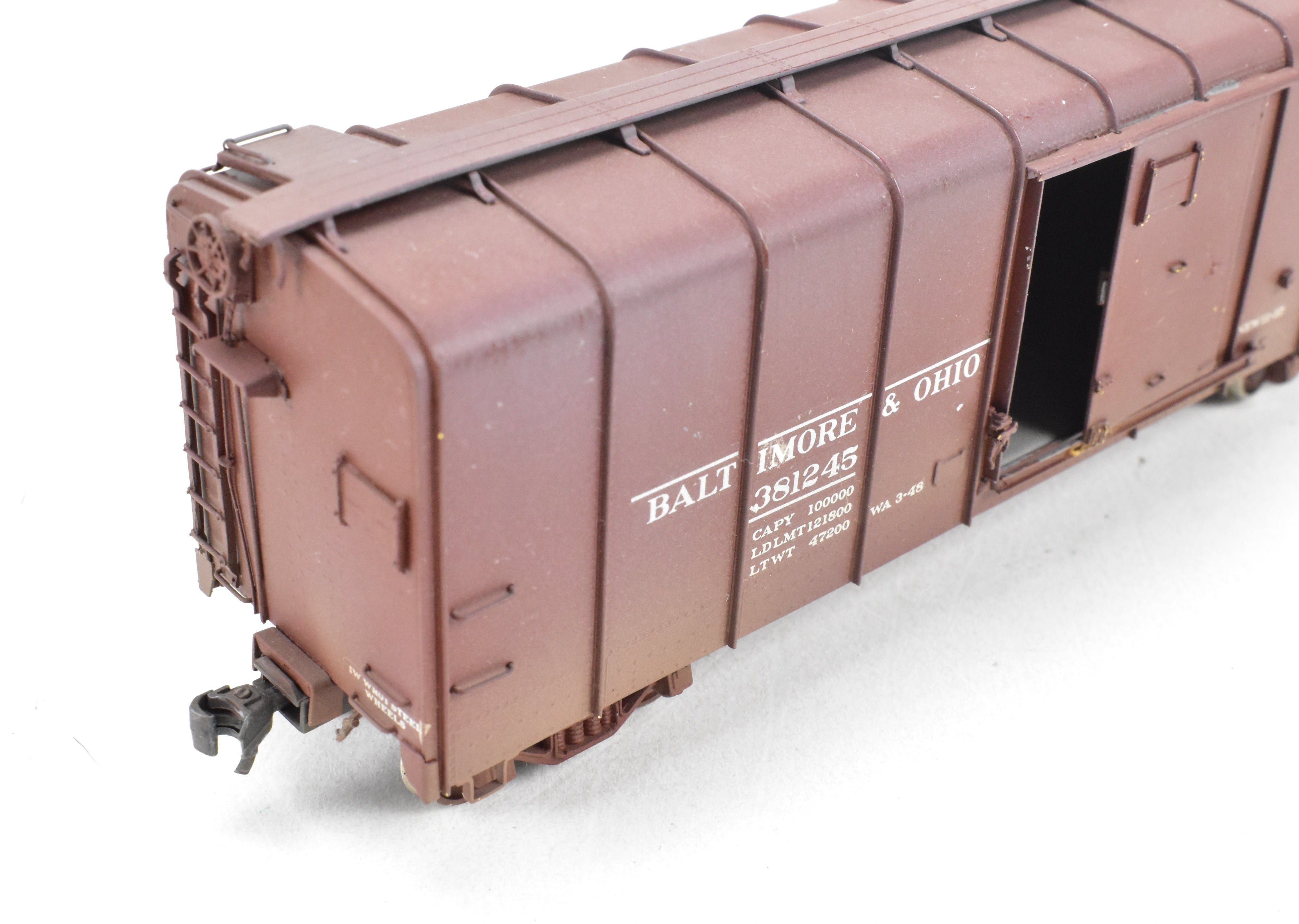 HO Brass OMI B&O M-53 Weathered Wagon Top Boxcar by Overland Models