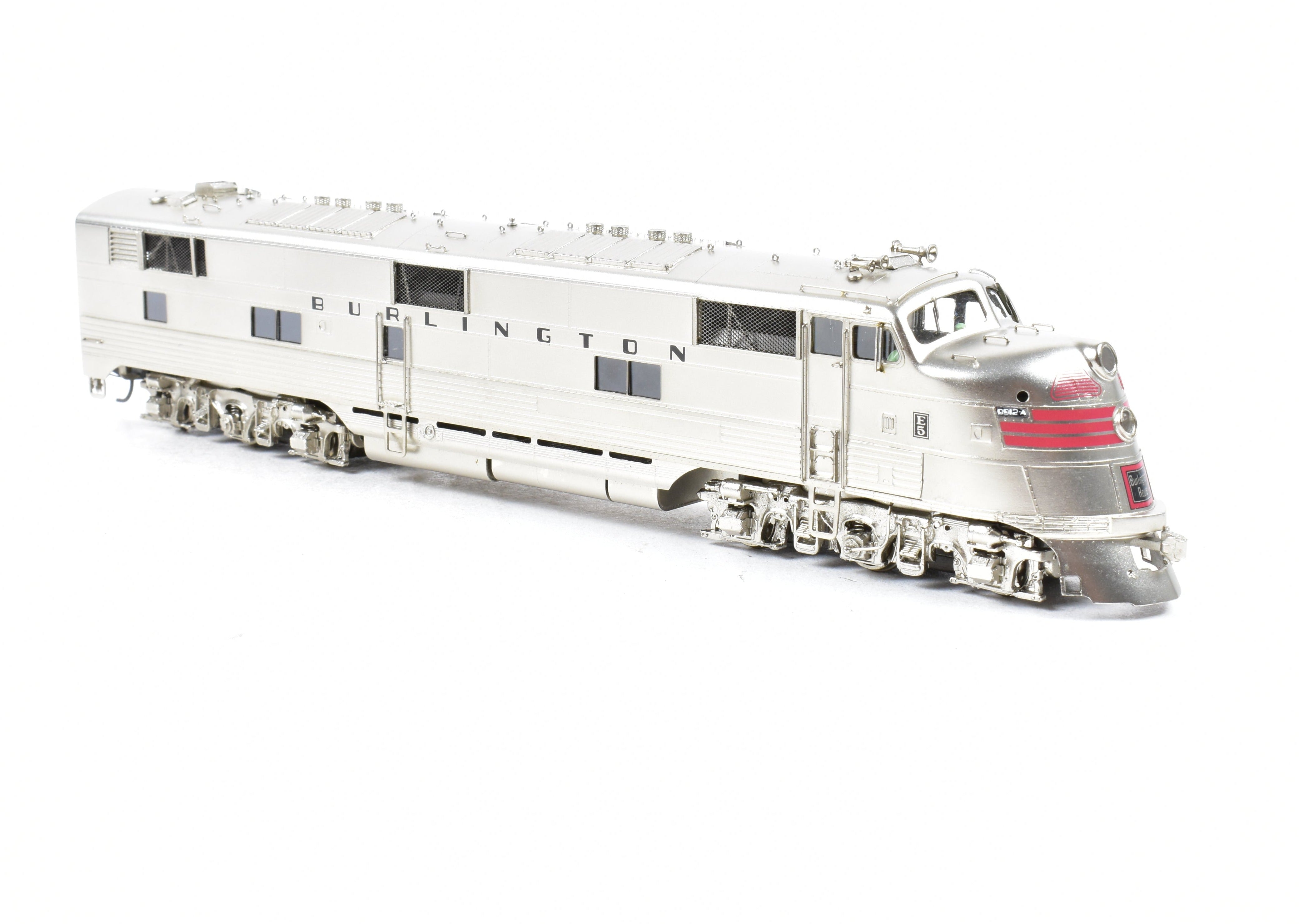HO Scale Brass Locomotive Set - Challenger Imports CB&Q - Burlington Route EMD E5 PH - II A/B Set FP 9912A with 1960's Design Scheme