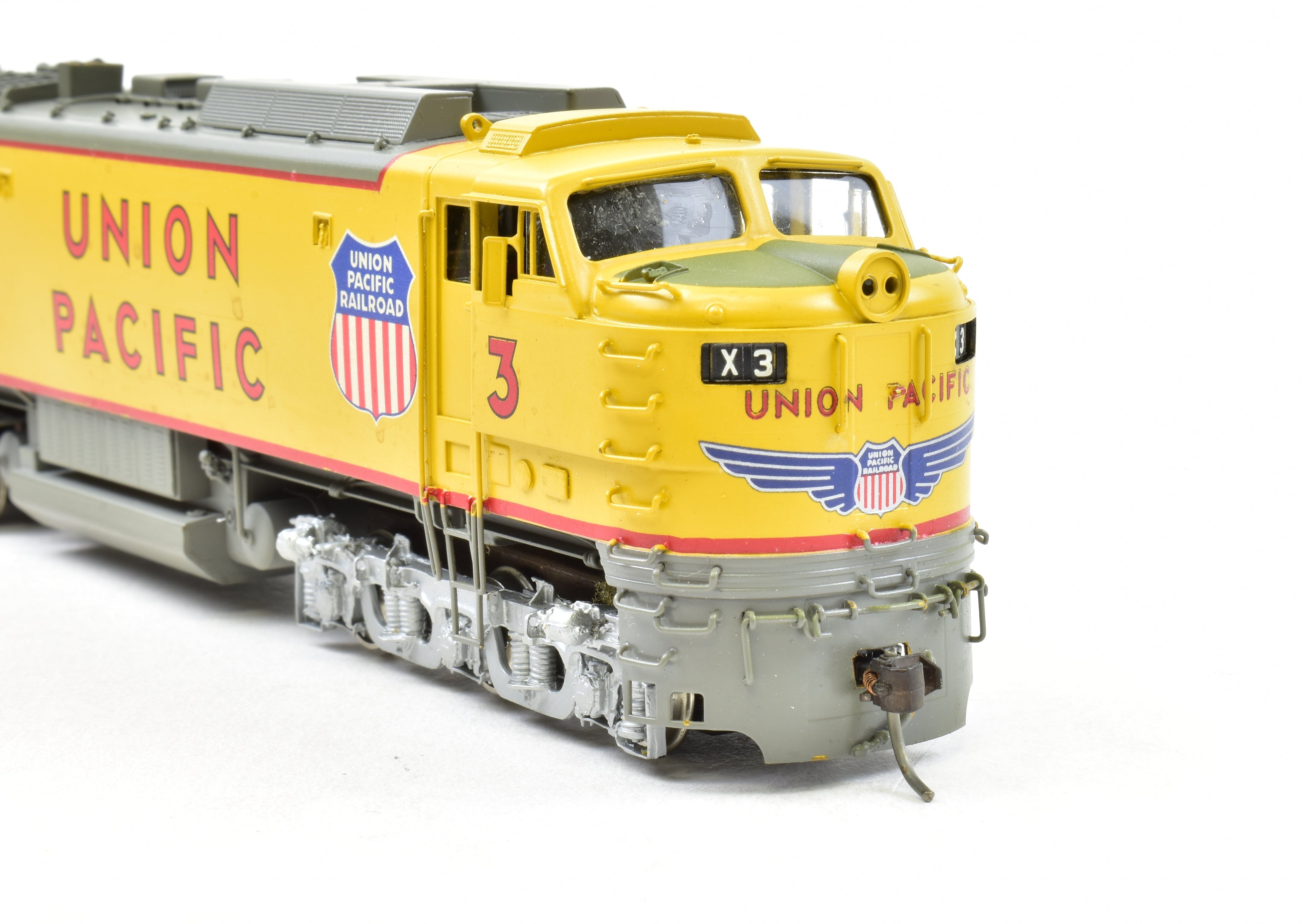 HO Scale Brass ALCO Union Pacific 3-Unit Gas Turbine Electric Model Train - Big Blow Variant with Custom Paint, DCC & Tsunami Sound