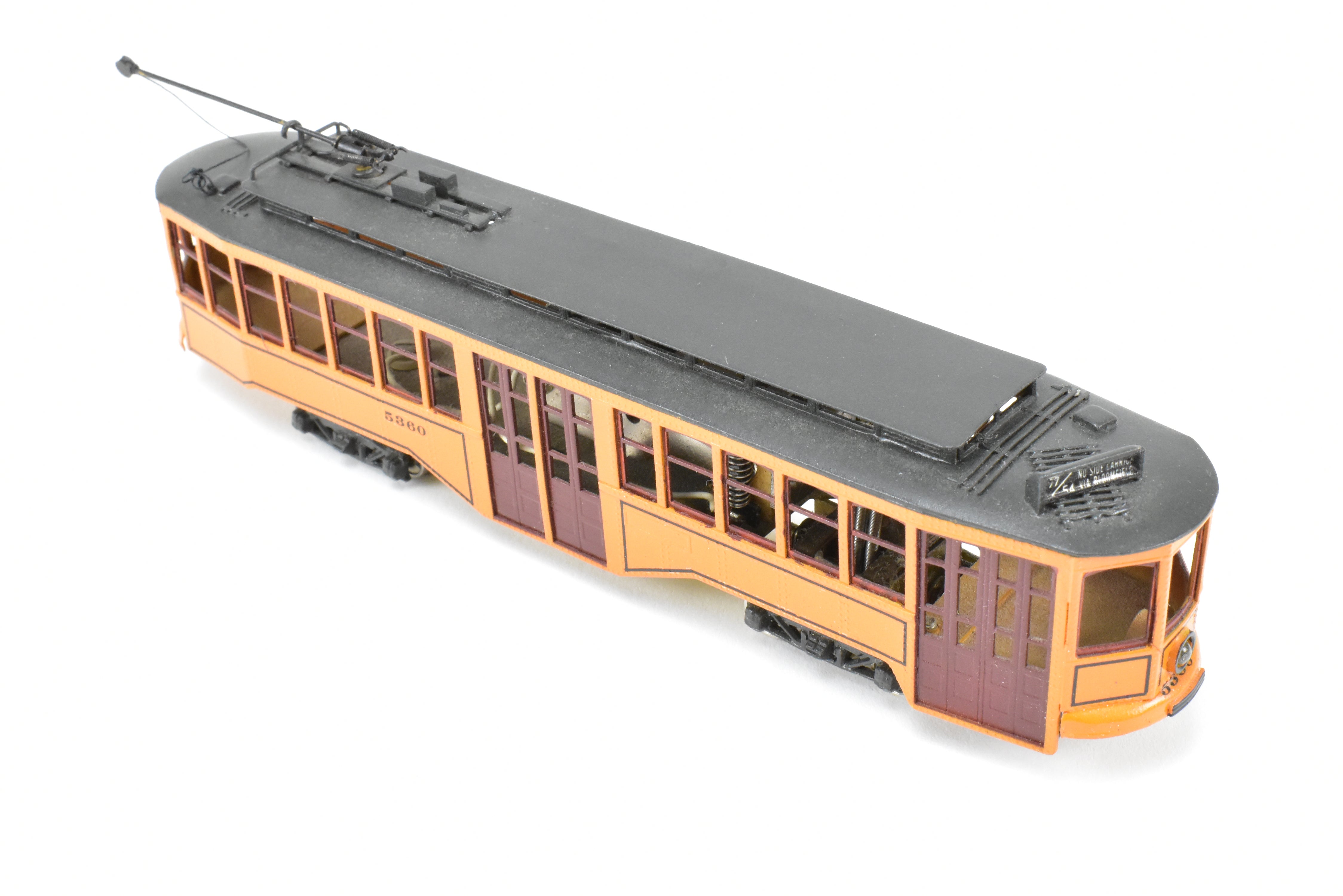 HO Scale Brass Model Fairfield Traction Models Pittsburgh Railway Co. Jones Single - Ended Trolley Car, Version CP #5360