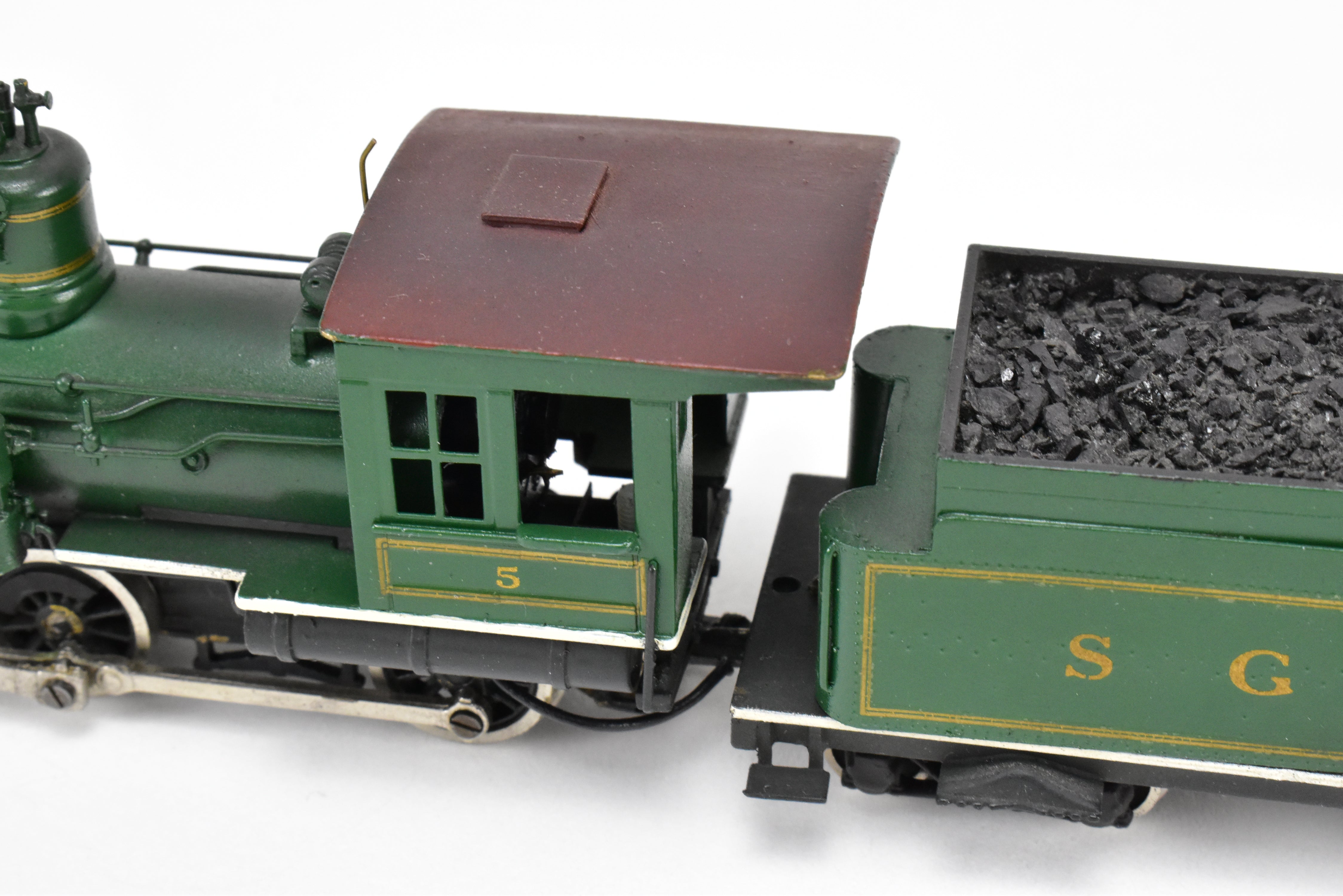 HOn3 Scale Brass Balboa D&RGW - Denver & Rio Grande Western T-12 4-6-0 Custom Built Locomotive with CP Private Road SG&S #5 and FED Tender, Featuring Can Motor Upgrade (AS-IS Condition)