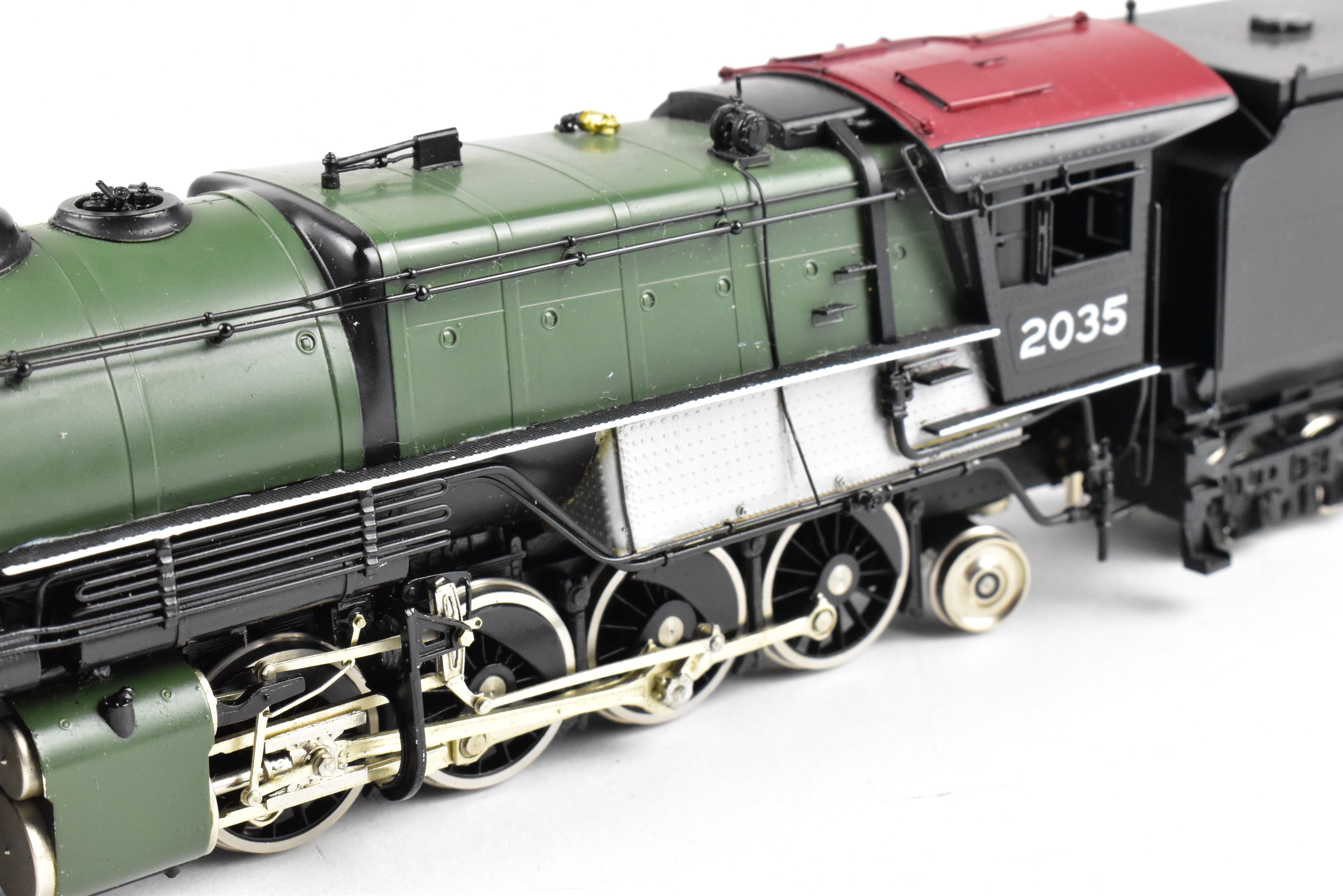 HO Scale Brass Model Train - Oriental Limited GN - Great Northern R - 1 2 - 8 - 8 - 2 Open Cab Version in Glacier Park Scheme No. 2035