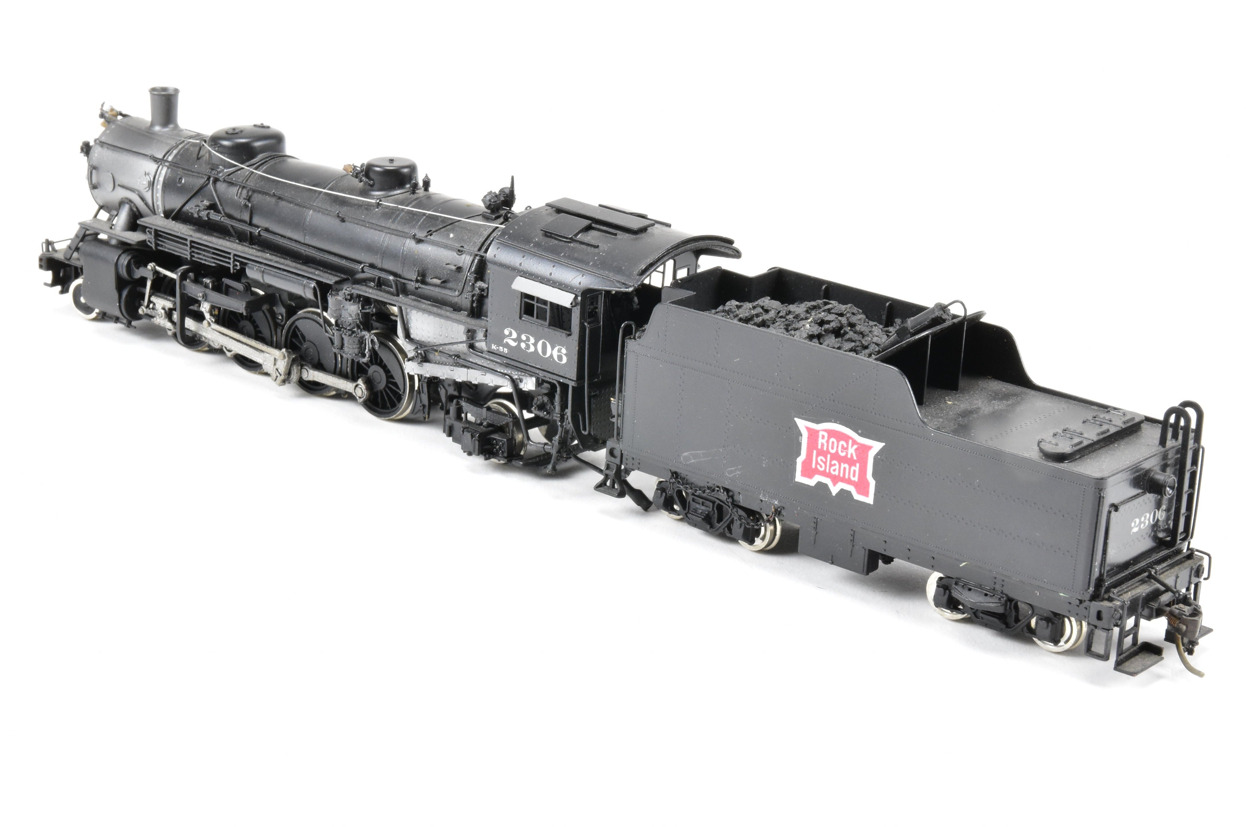 HO Scale Custom Painted Brass PFM Rock Island USRA 2-8-2 Light Mikado #2306