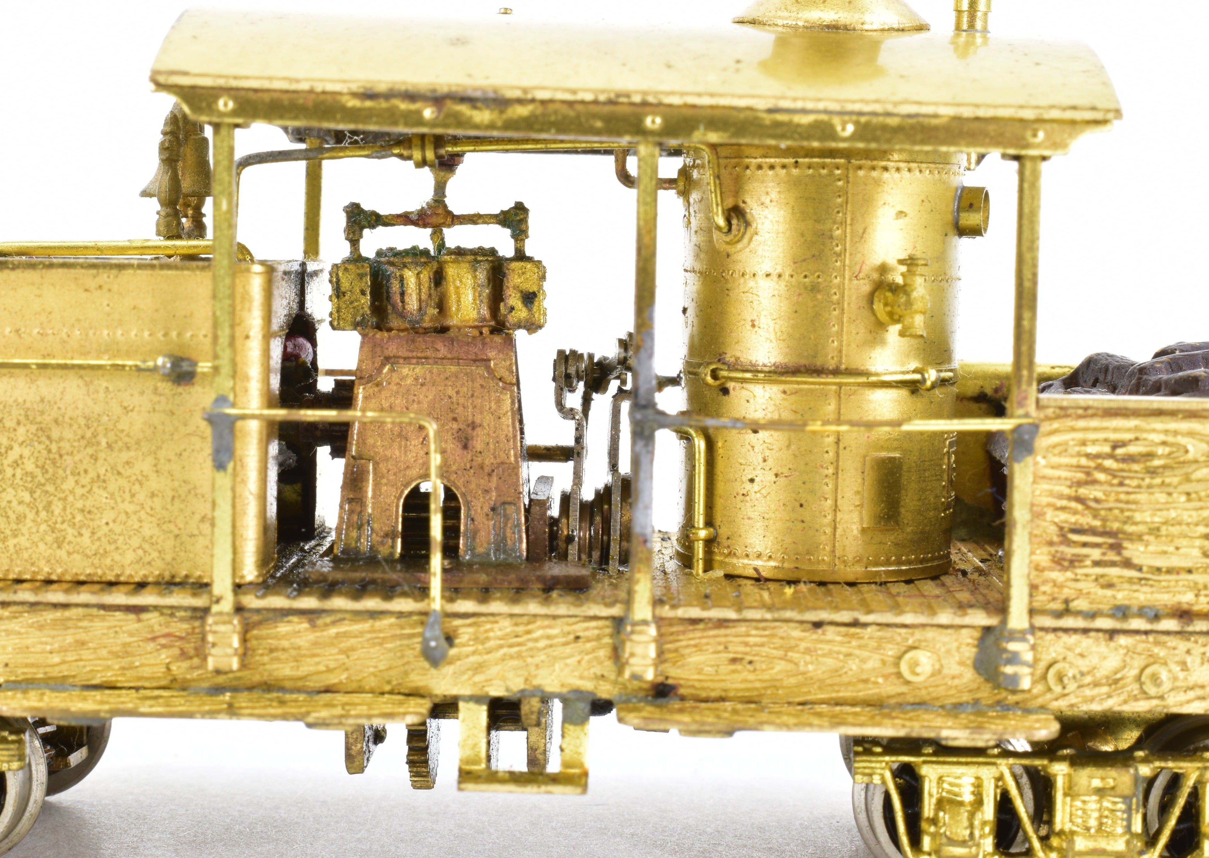 HO Scale Brass Westside Model Co. Collectible Various Logging Class A Climax Vertical Boiler Wooden Frame Model Train