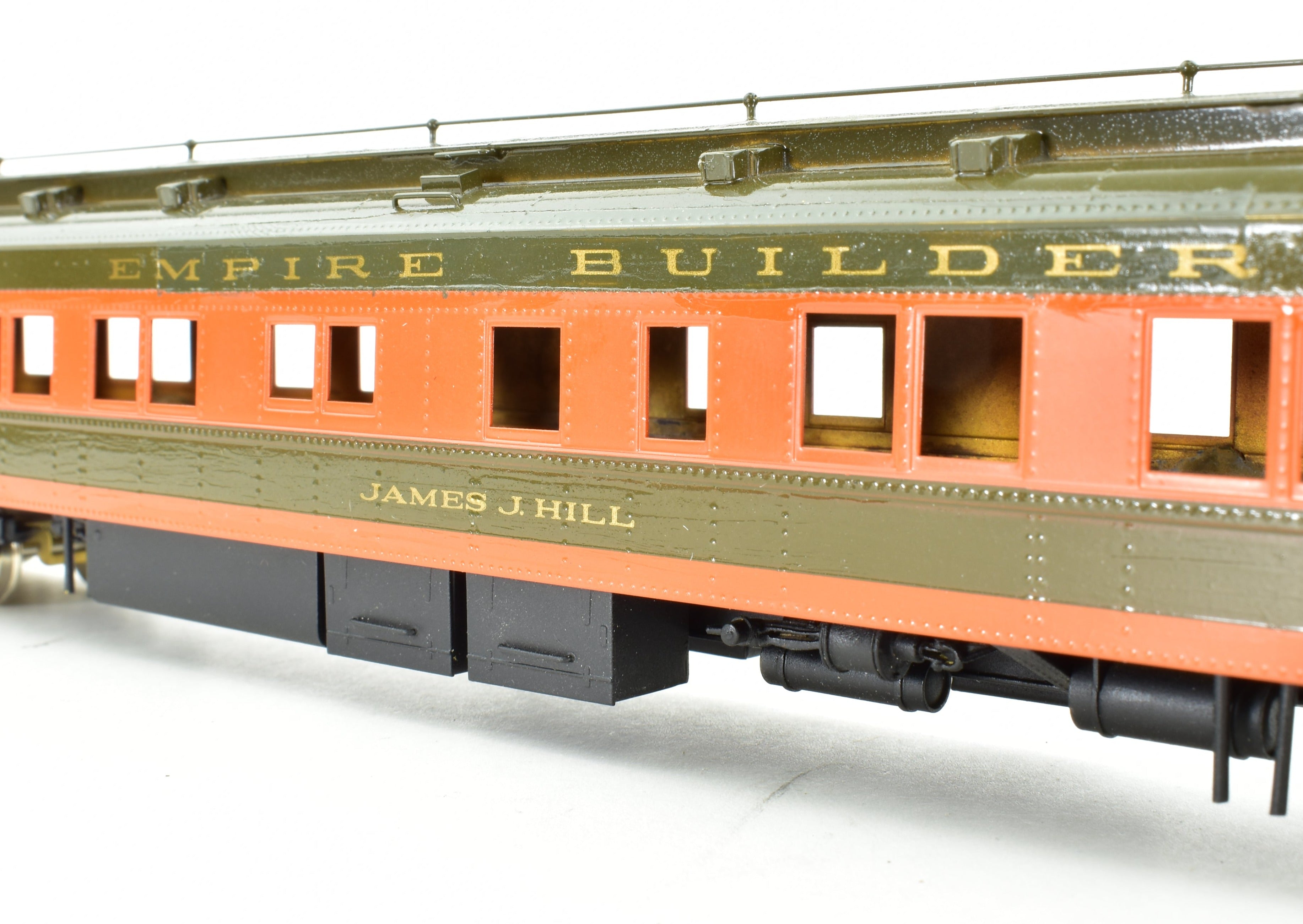 Custom Painted HO Brass S. Soho & Co. Great Northern #1147 Lounge Model