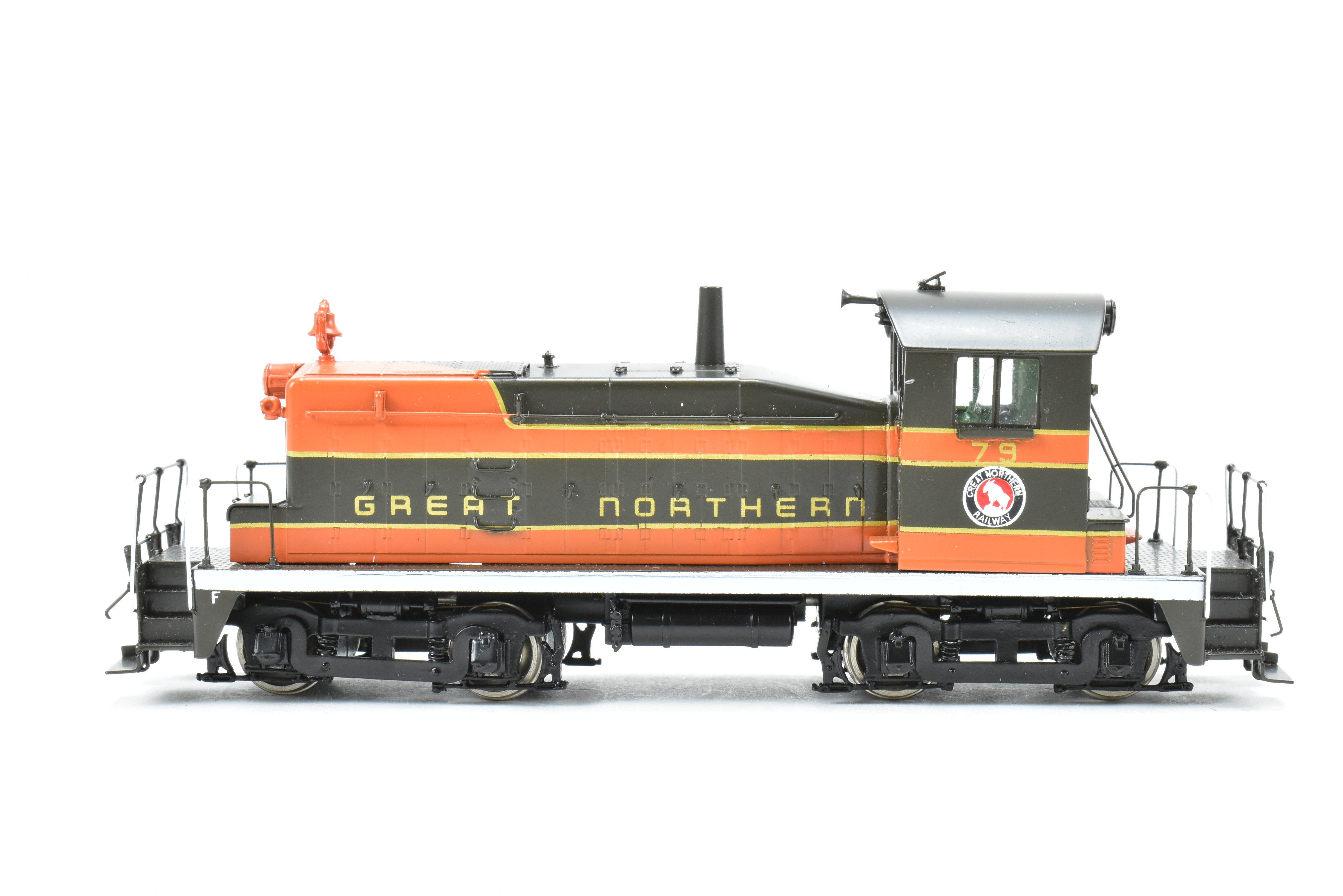 HO Scale Brass Precision Scale Co. (PSC) Model of Great Northern EMC/EMD SW-1 Phase III Intermediate Locomotive #79 by Iron Horse
