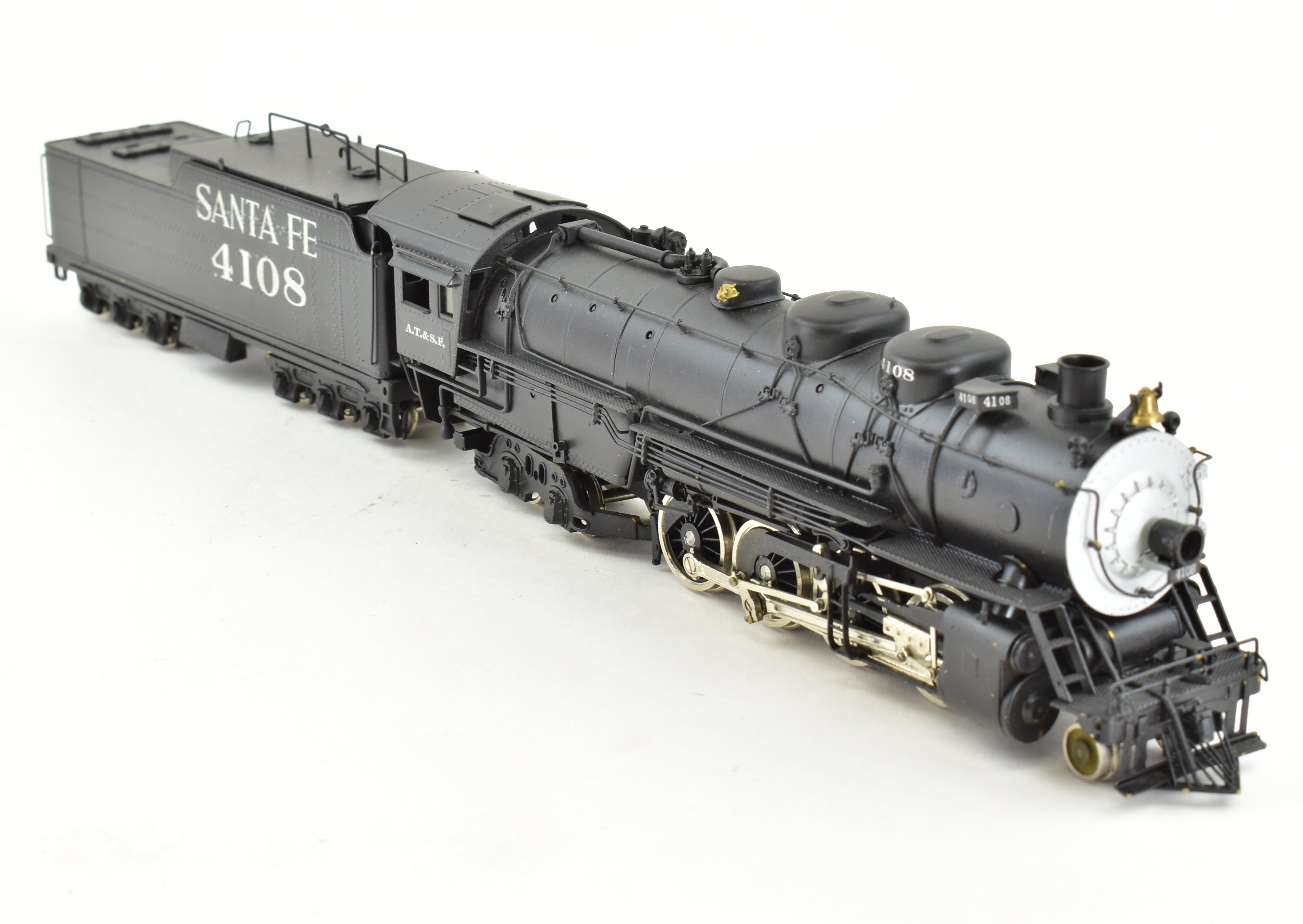 High - Quality HO Scale Brass PFM - United ATSF Santa Fe 2 - 8 - 4 Berkshire Custom - Painted Model Train