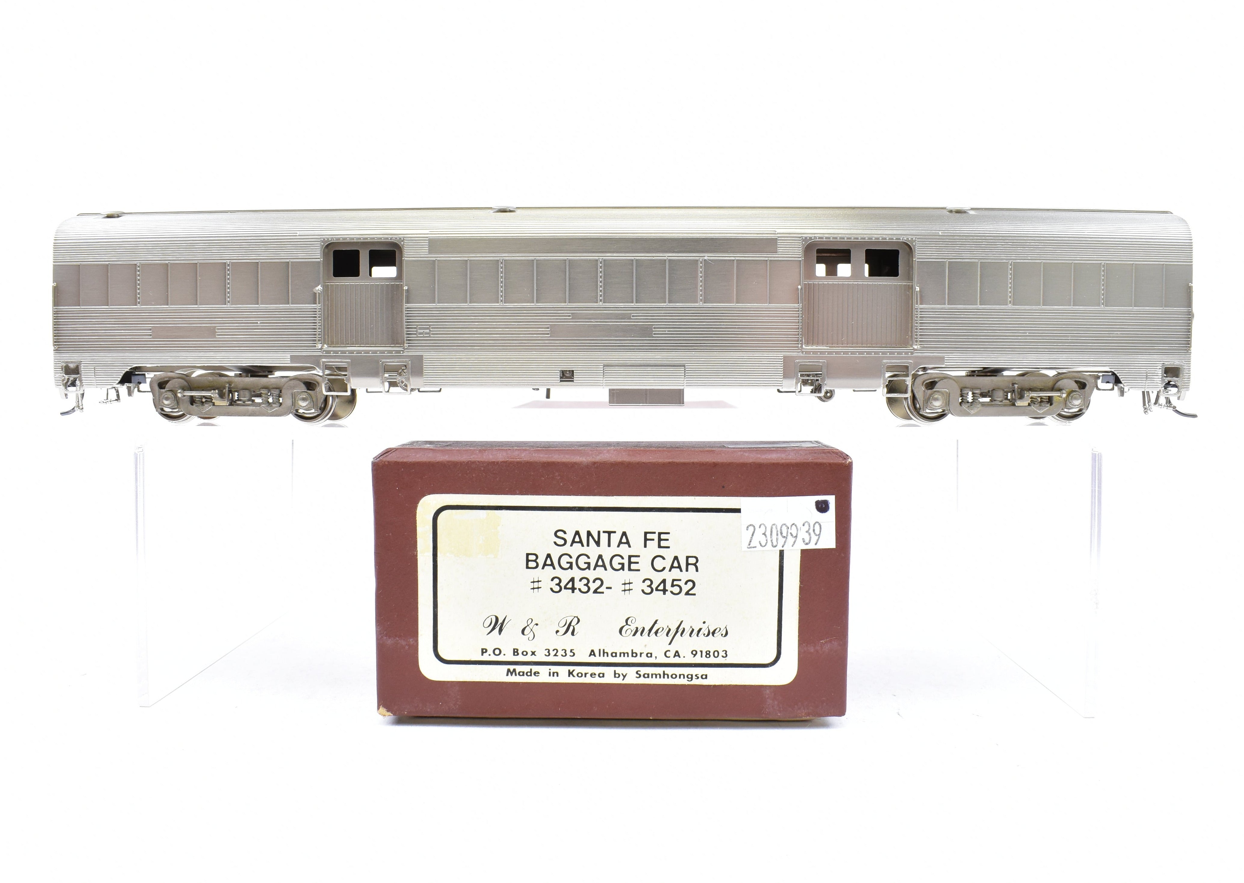 HO Scale Brass W&R Enterprises ATSF - Santa Fe Baggage Cars Ranging from No's 3432 to 3452