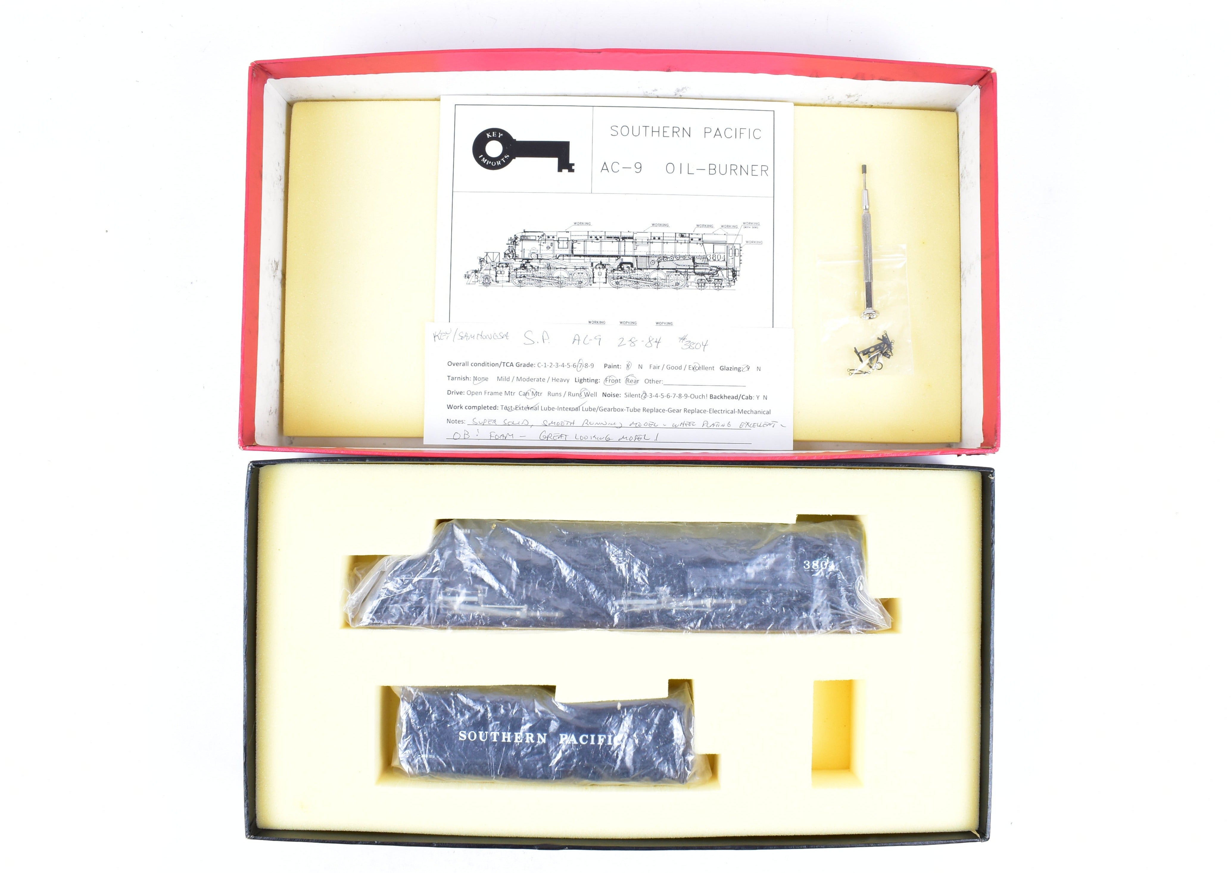 HO Scale Brass Classic SP Southern Pacific AC - 9 2 - 8 - 8 - 4 Oil Version #3804 by Key Imports