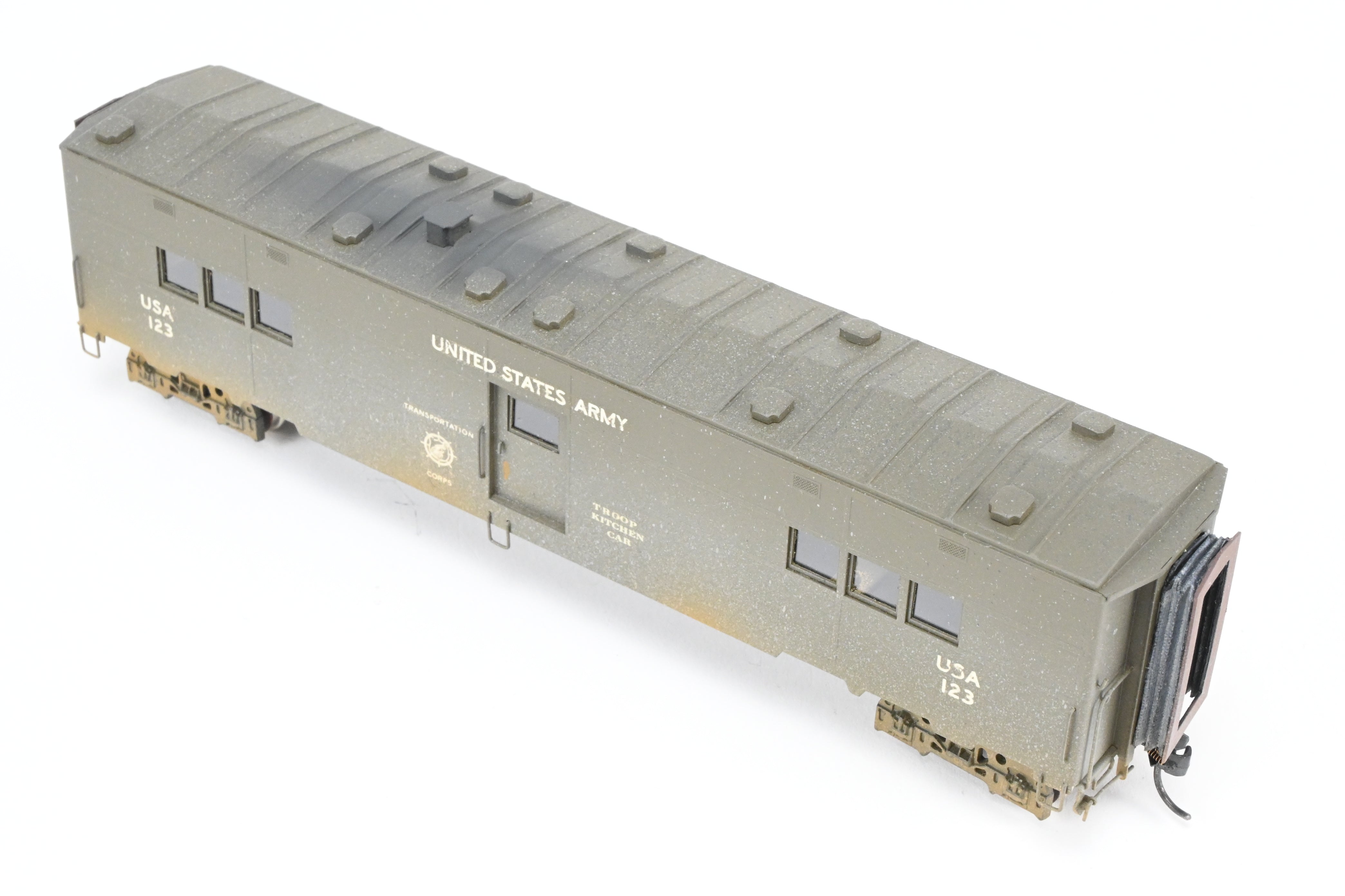 HO Scale Brass Hallmark Pullman Troop Sleeper Custom-Painted for US Army