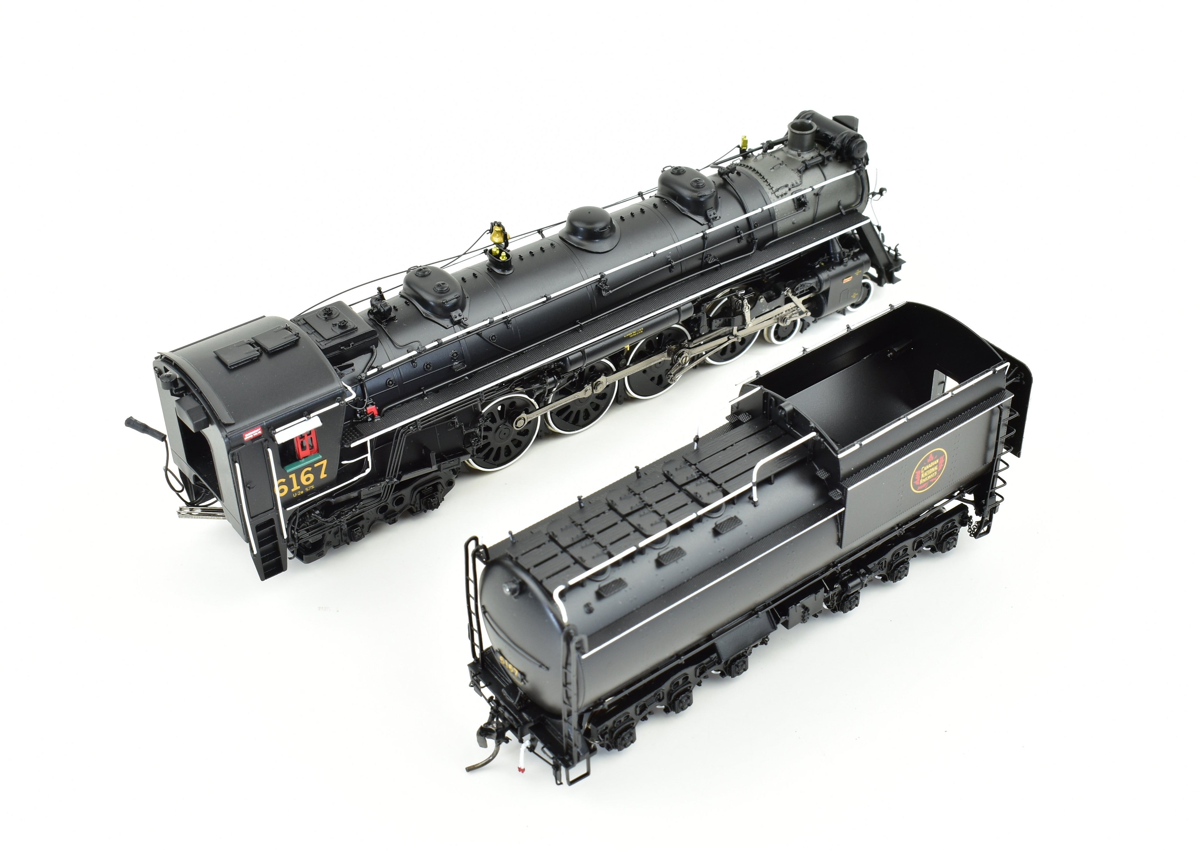 HO Scale Brass Model Train - Division Point (DVP) Canadian National Railway Class U - 2 - e 4 - 8 - 4 Steam Locomotive FP #6167