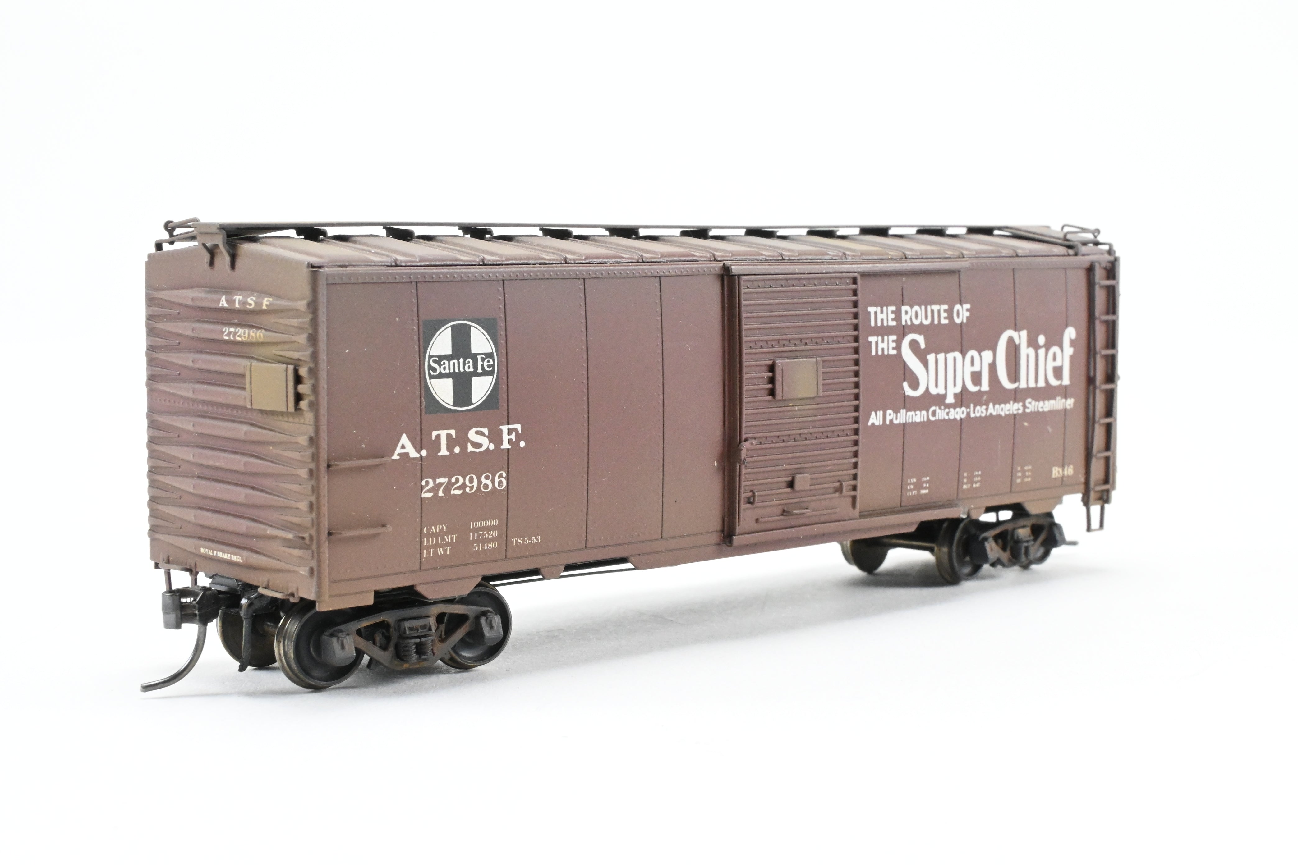 HO Brass Precision Scale Co. ATSF Santa Fe 1937 40' Single Door Boxcar No. 272986