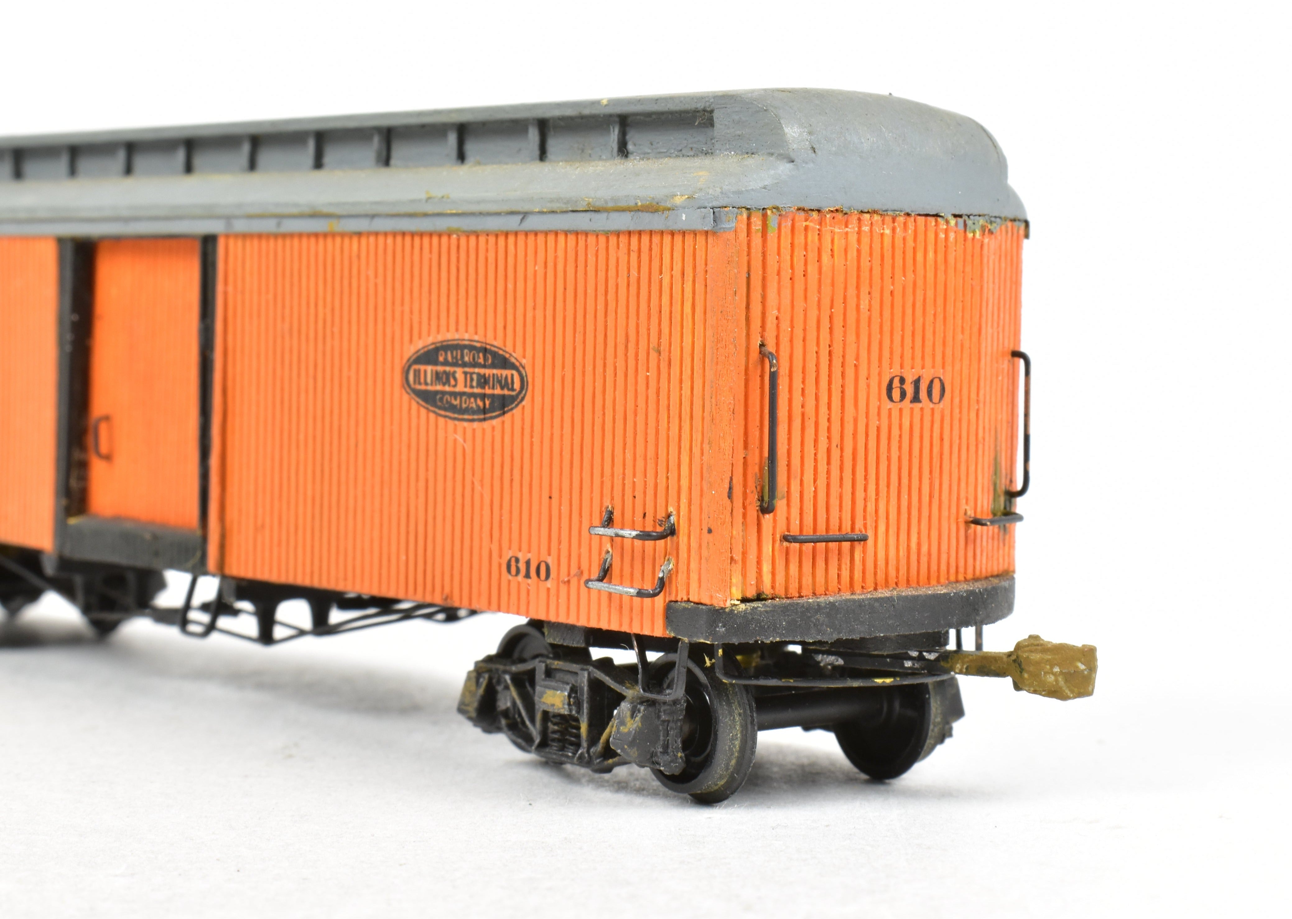 La Belle Woodworking Illinois Terminal Freight/Baggage Trailer #610, Well-Built & Painted