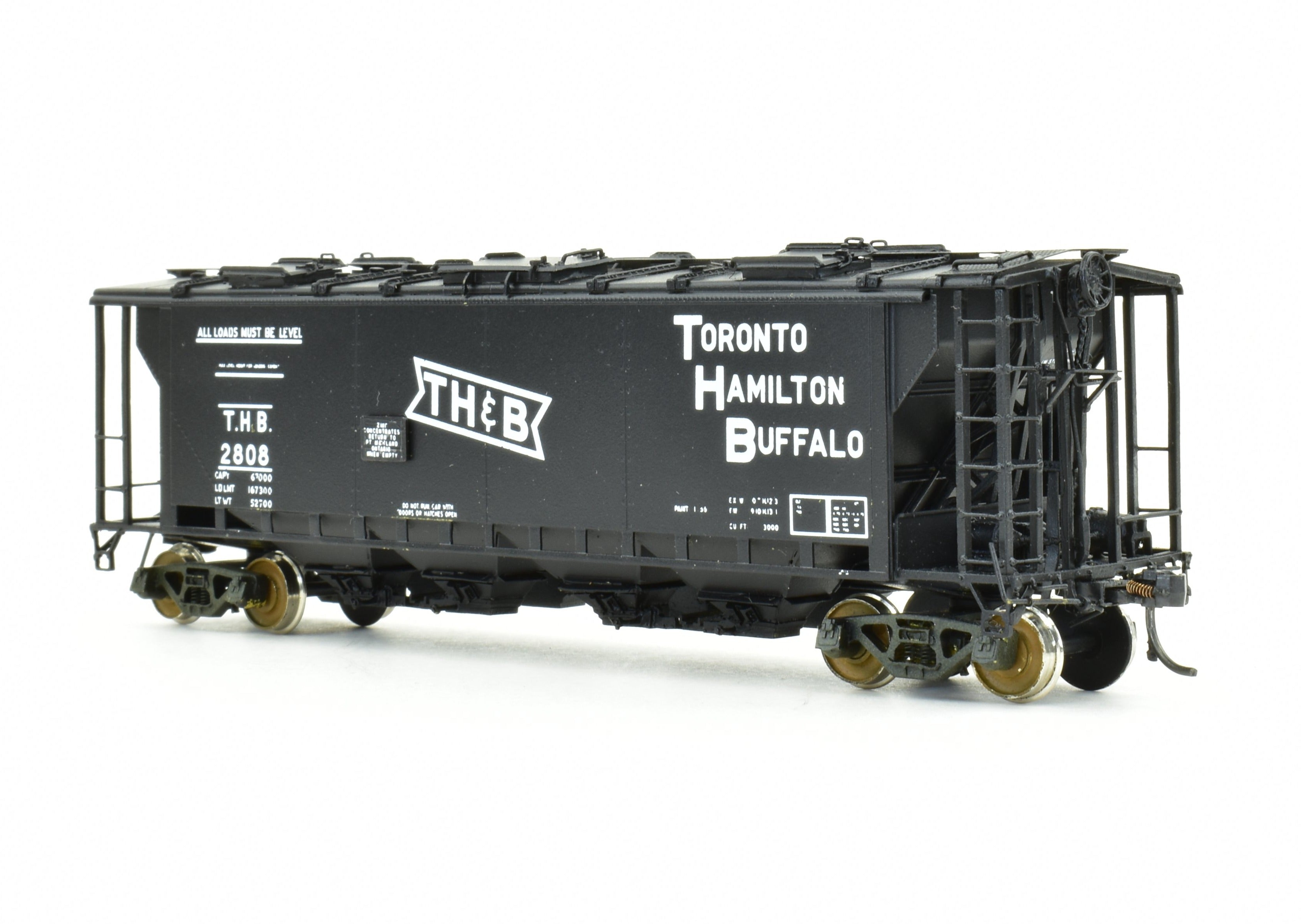 OMI HO Brass Custom Painted TH&B - CN Slab Side Covered Hopper Model