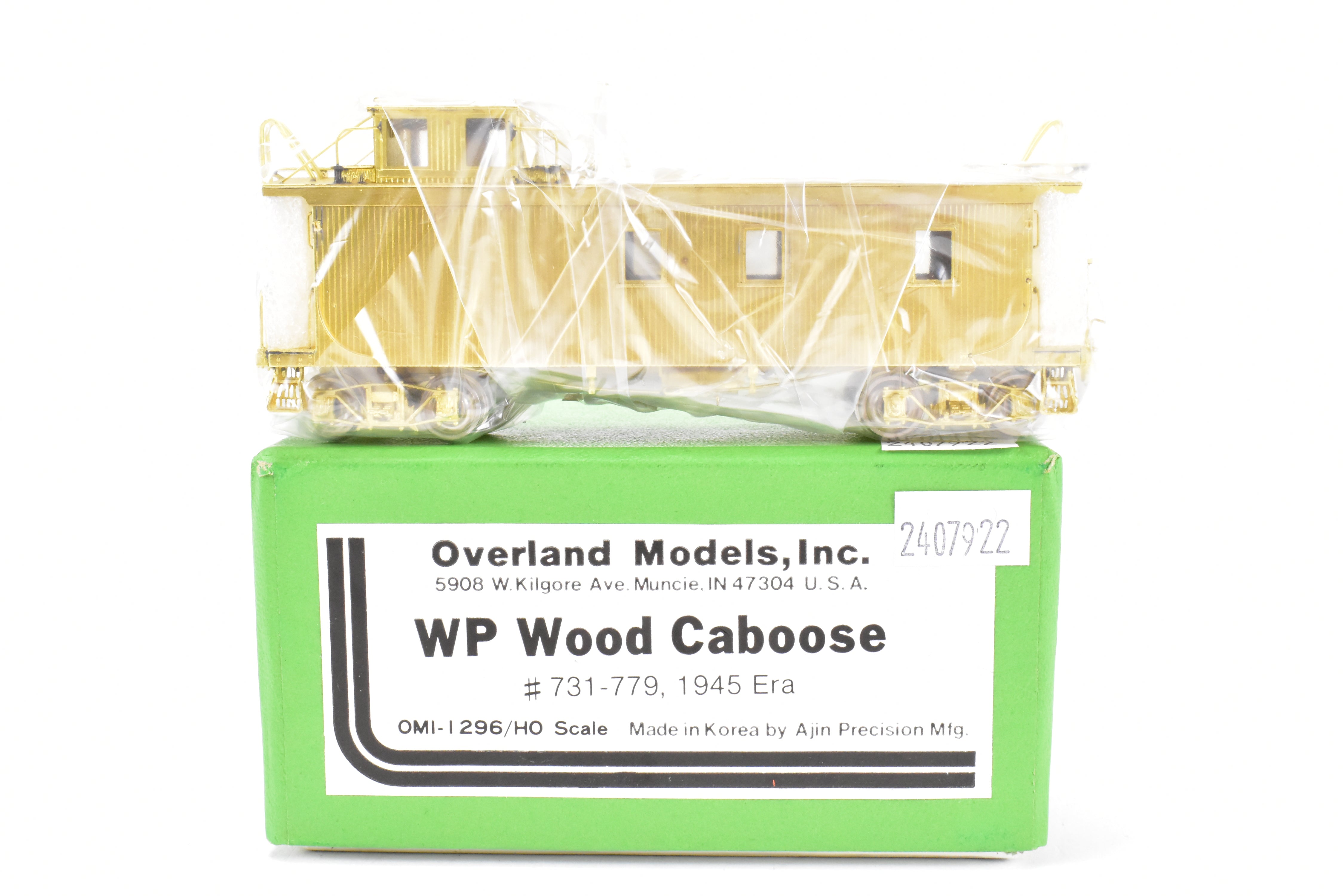 New HO Brass Western Pacific Wood Caboose by Overland Models, Inc.