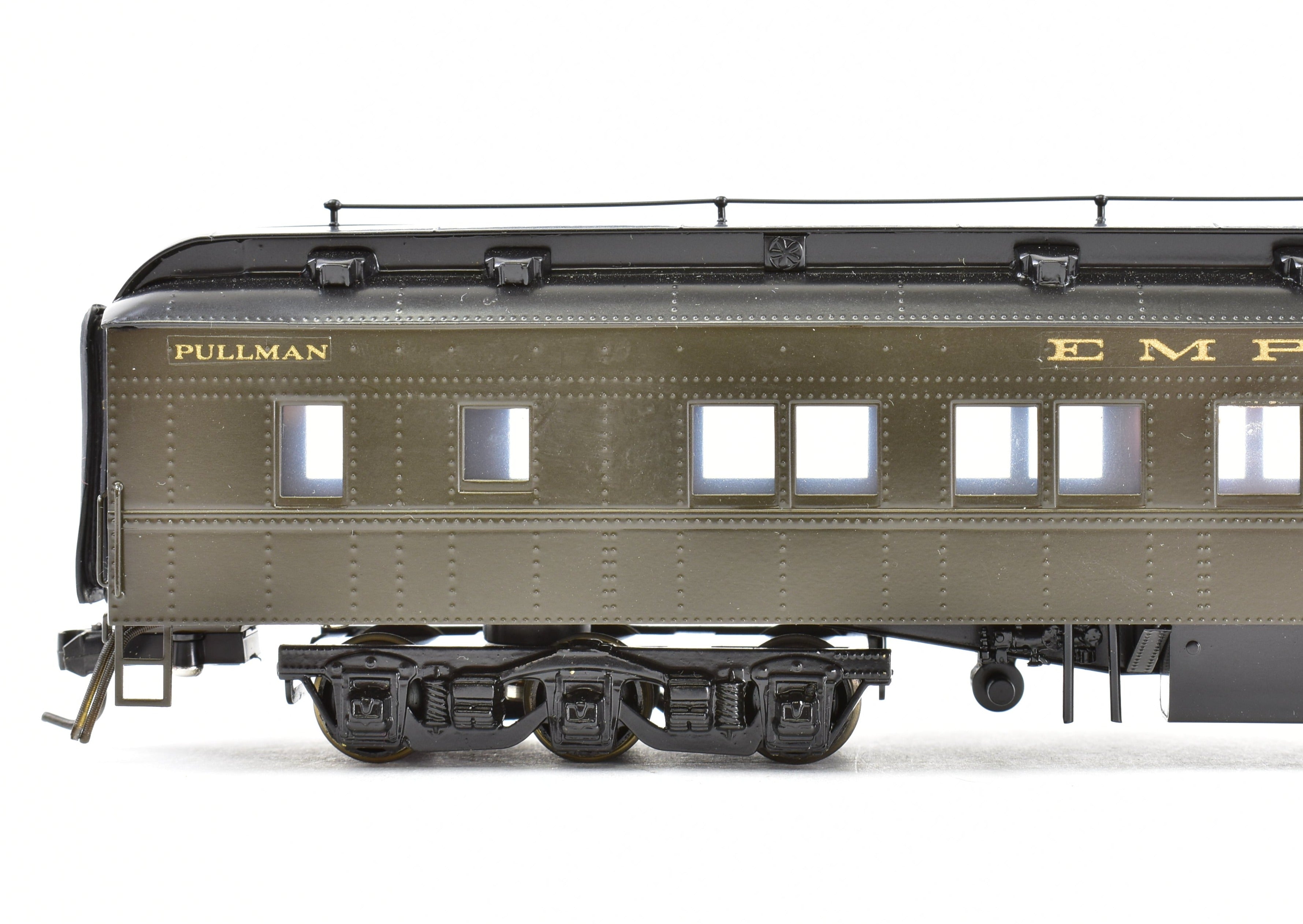 HO Scale Brass Model Train - Oriental Limited GN, Great Northern 1935 Empire Builder Observation Lounge Cars 1071 - 1075 CP Peoria