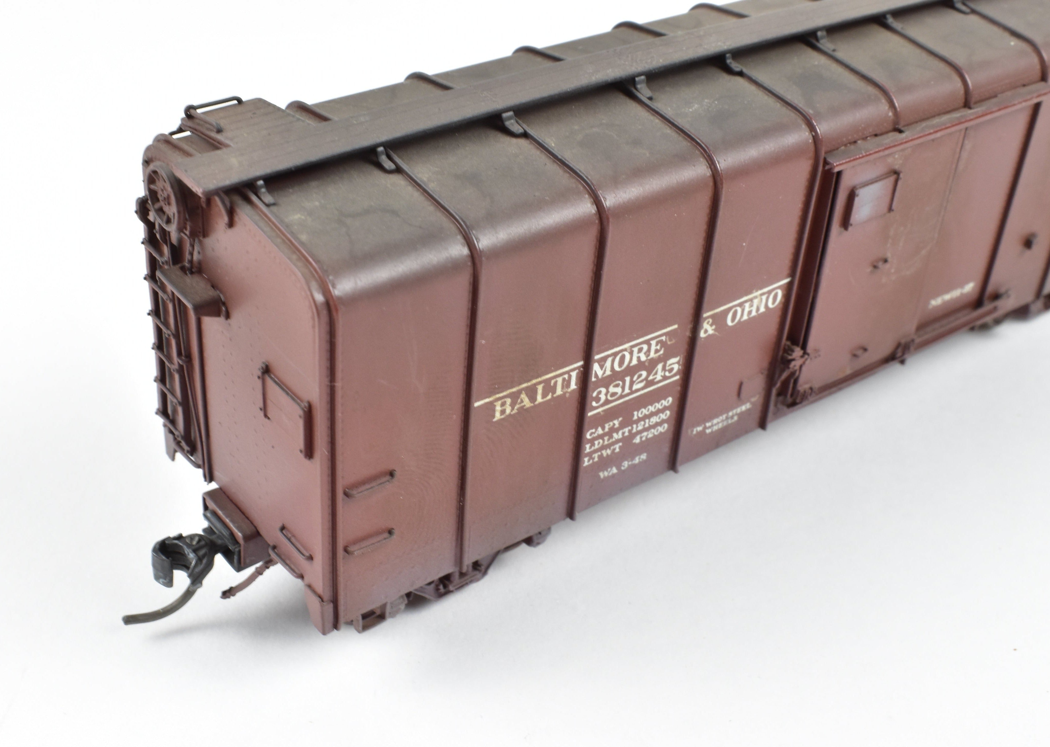 HO Brass OMI B&O M-15 Wagon Top Boxcar, Custom Painted & Weathered