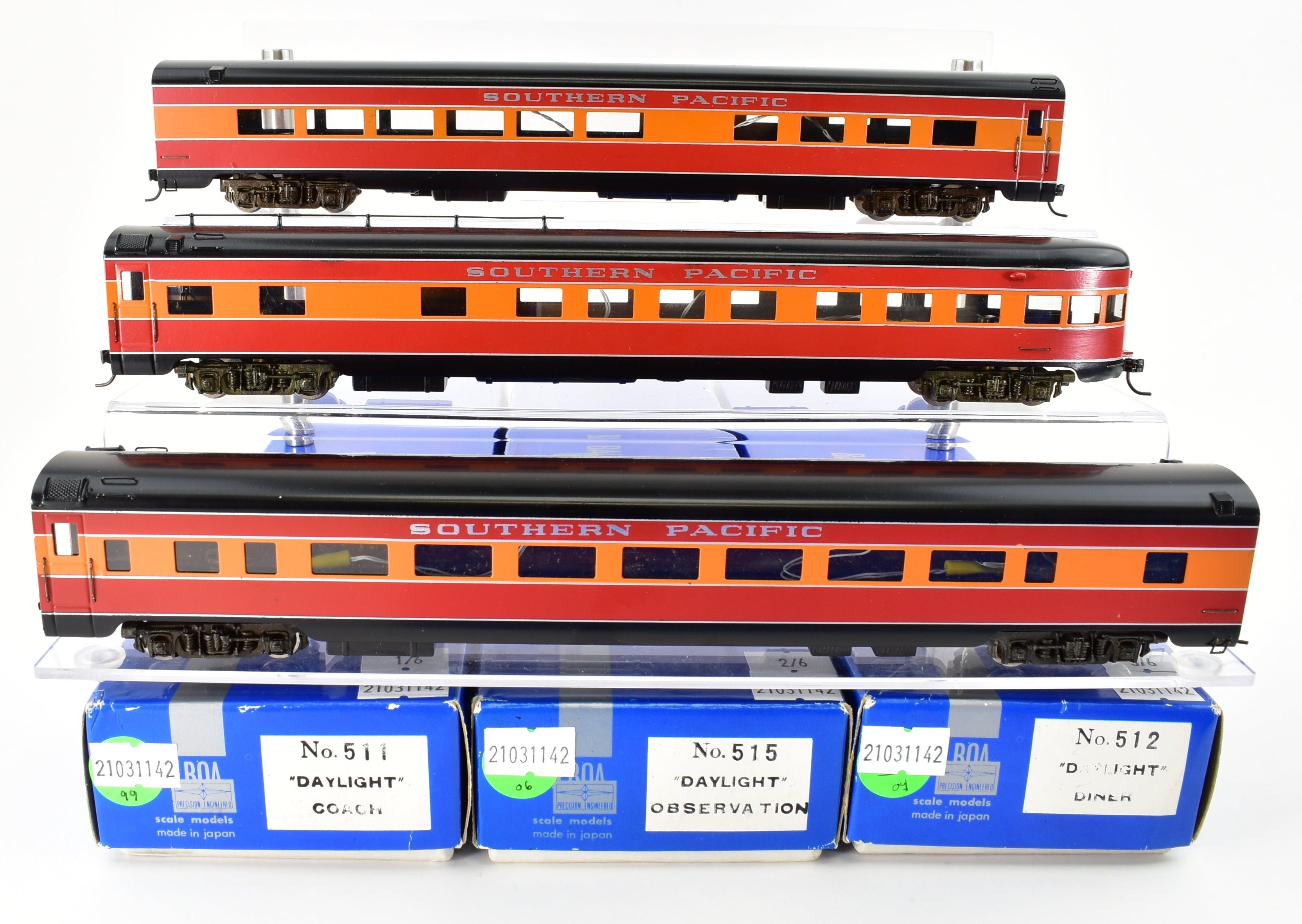 HO Scale Brass Balboa SP - Southern Pacific Daylight Factory-Painted 6-Car Passenger Set