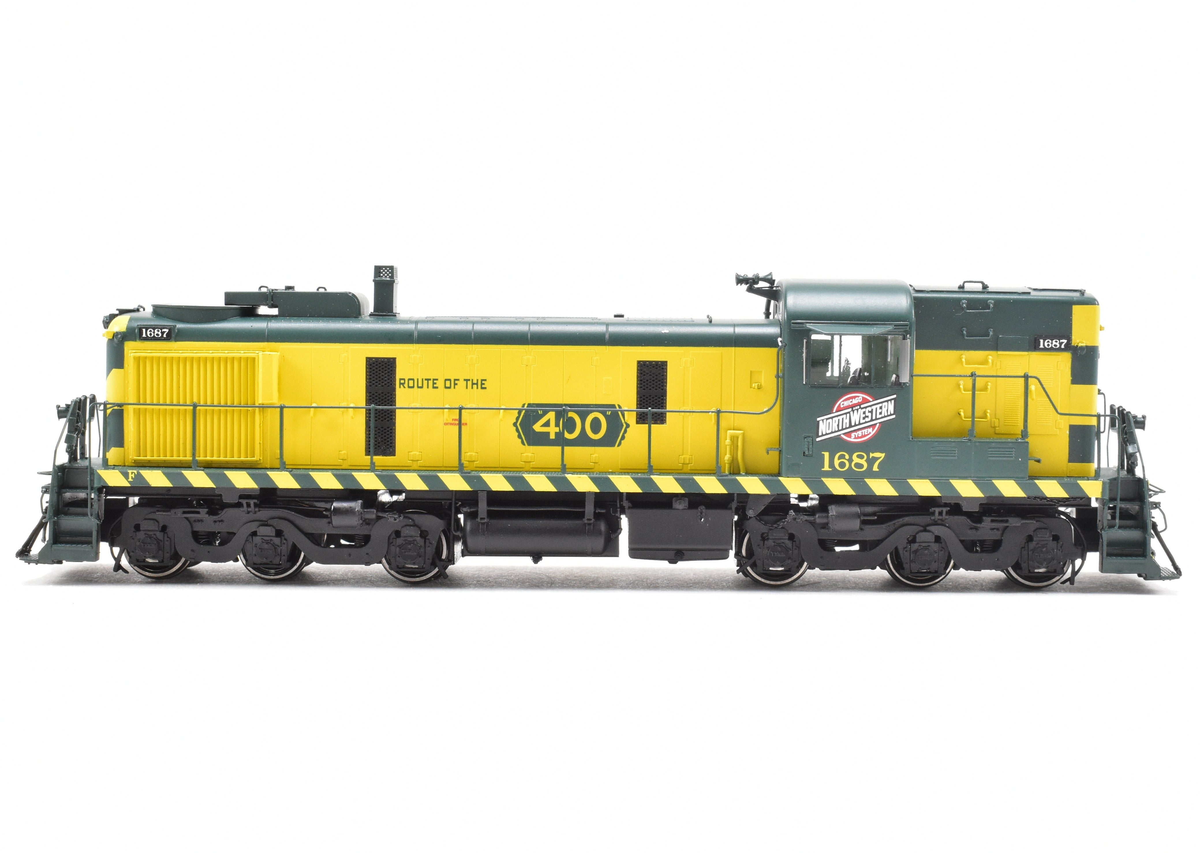 HO Scale Brass Model Train by Overland Models, Inc. (OMI) - Chicago & North Western ALCO RSD - 5 Phase III Hammerhead FP #1687 with Tsunami DCC and Sound Function