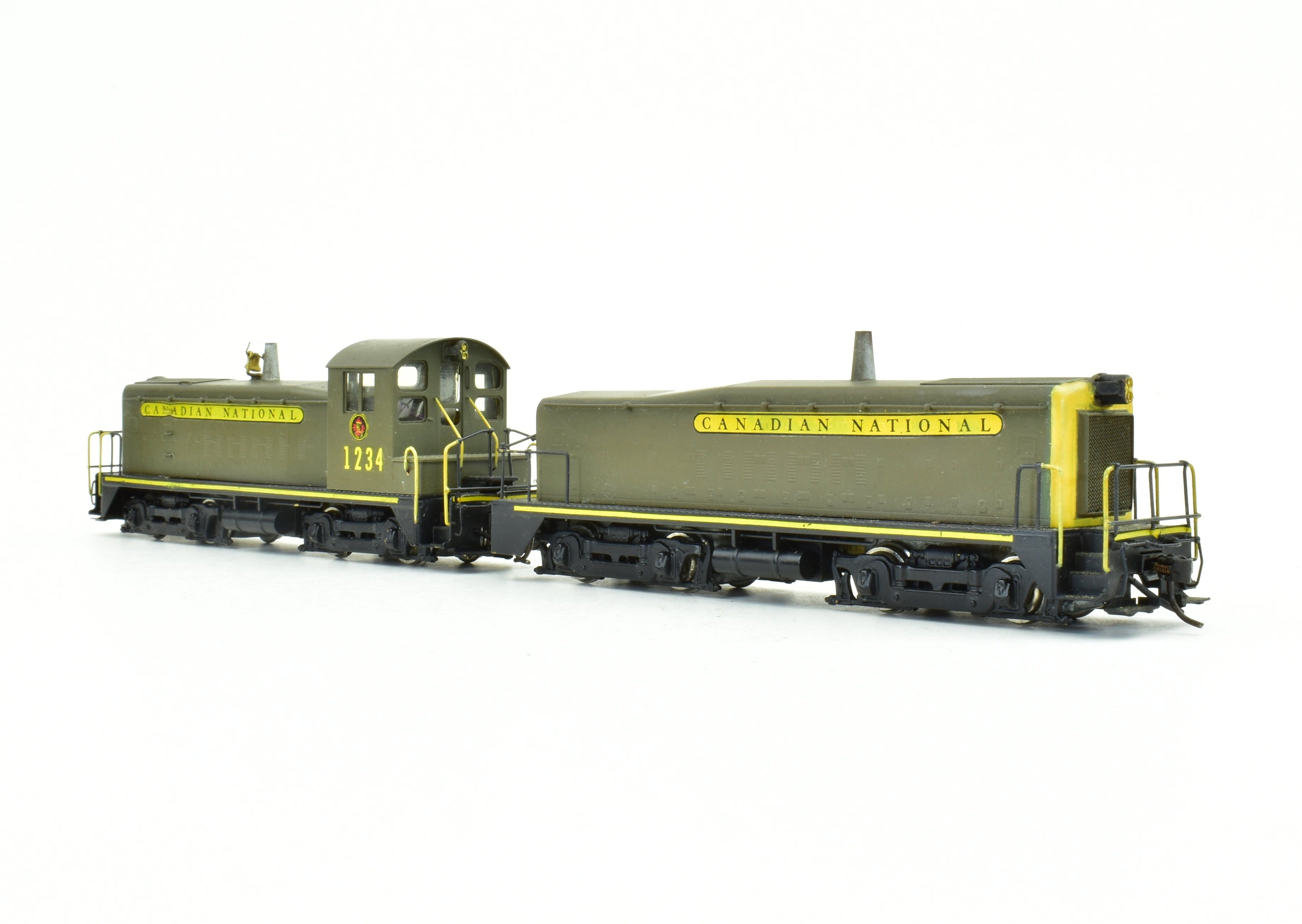 HO Scale Brass Model Trains - Canadian National Railway (CNR) EMD TR - 6 1600 HP Cow and Calf Unit Diesel Train Set by Brass Trains, Inc.