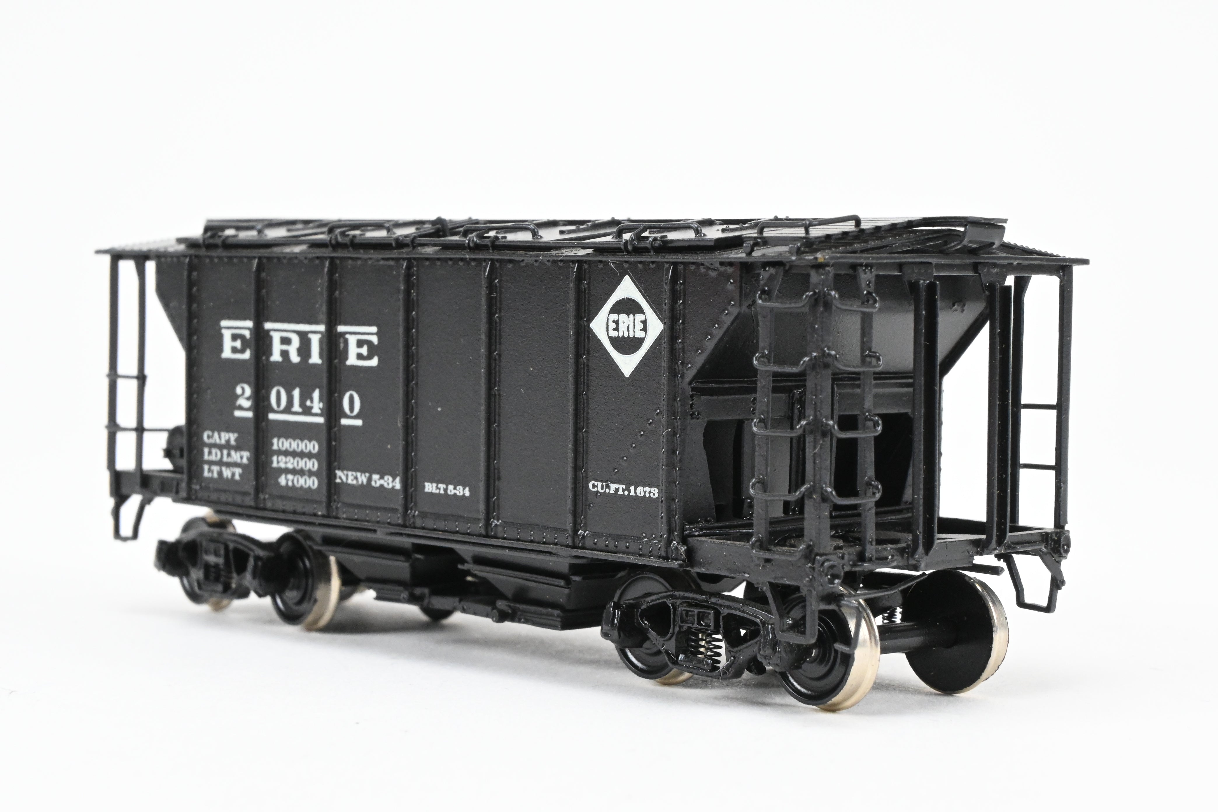 HO Brass PSC Erie Railroad 50-Ton Custom-Painted Cement Covered Hopper Model