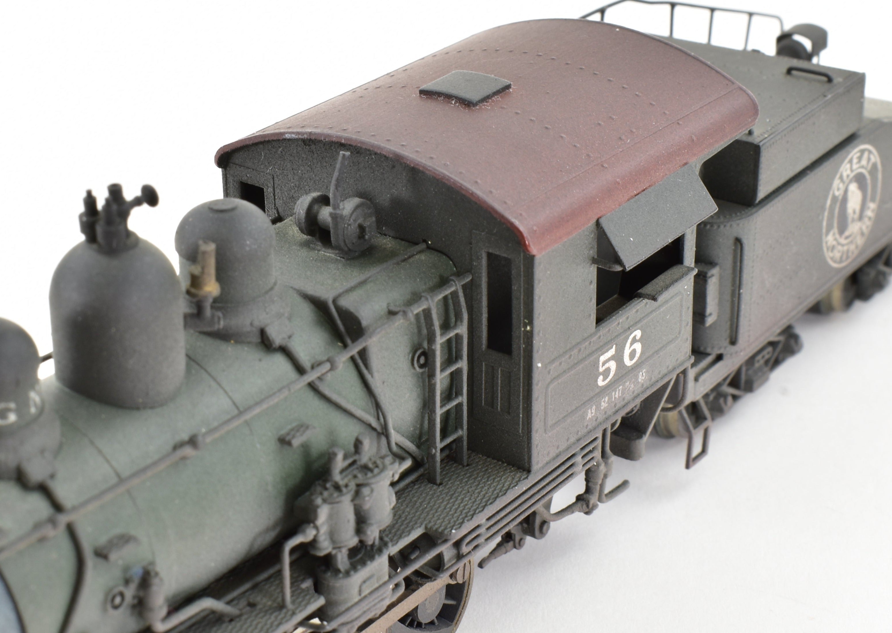 HO Scale Brass Great Northern 0-6-0 A-9 Custom Painted Steam Locomotive No. 56