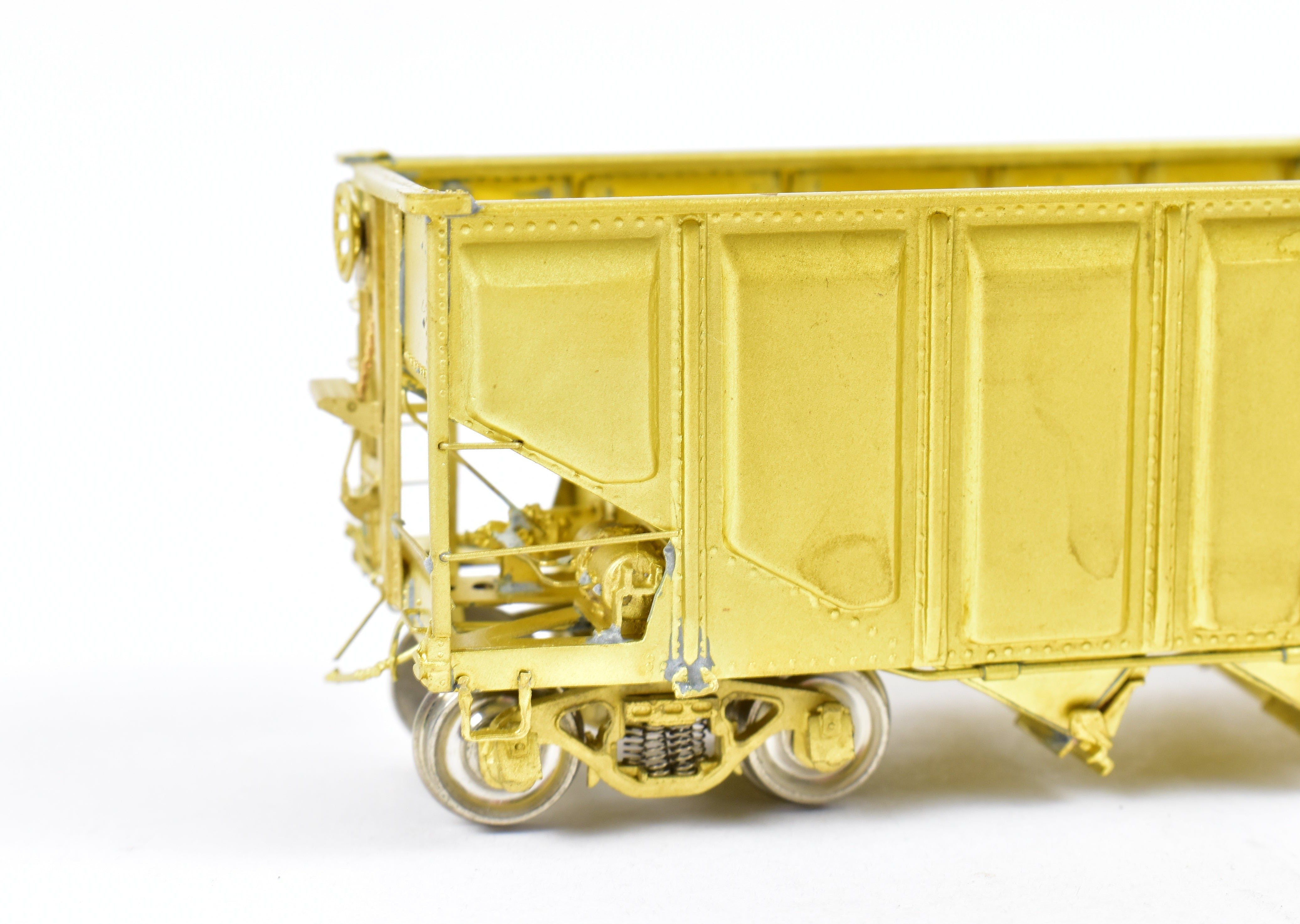 HO Scale Brass Quad Hopper Model by Overland Models, Inc. - Chicago & North Western C&NW #60001 - 60999 Winnona Rebuild with Pressed Sides for Model Train Enthusiasts