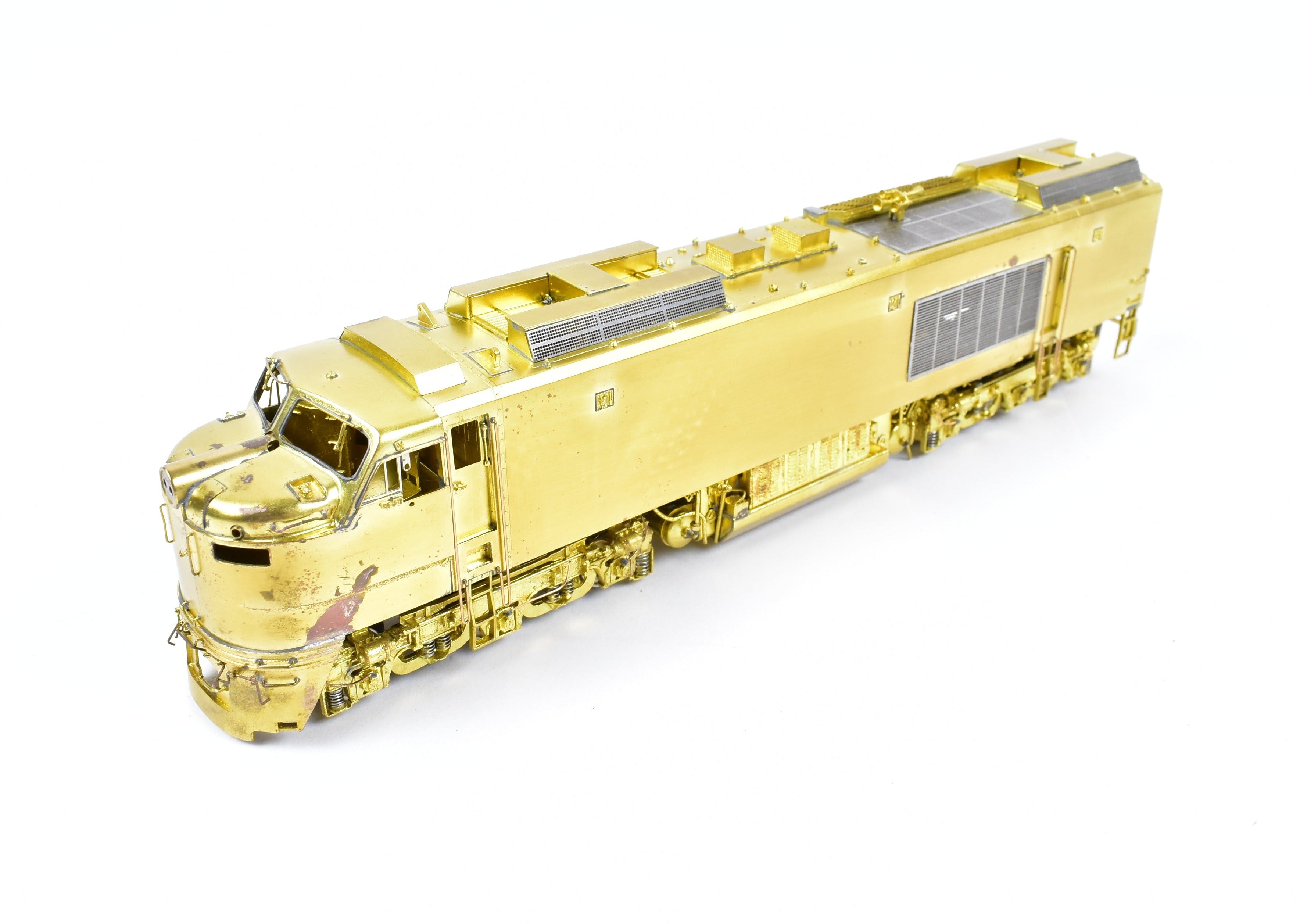 HO Scale Brass Model Train Set - Overland Models, Inc. Union Pacific GE 8500 HP Gas Turbine Big Blow 3-Unit Unpainted Set with Raised Farr Inlet Silencer and Riveted Tender