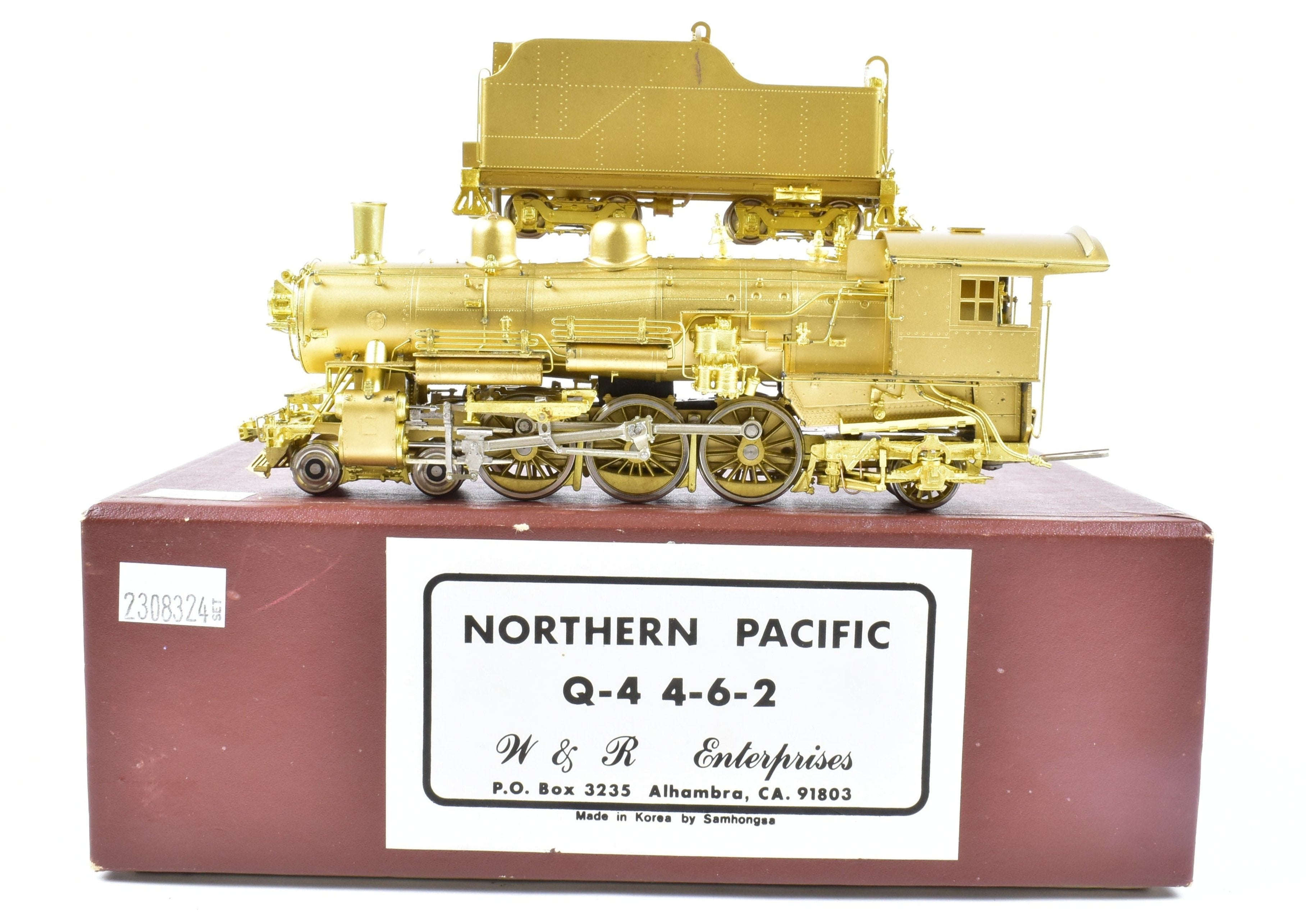 HO Scale Brass Model Train CON W&R Enterprises NP - Northern Pacific Q-4 4-6-2 Steam Locomotive