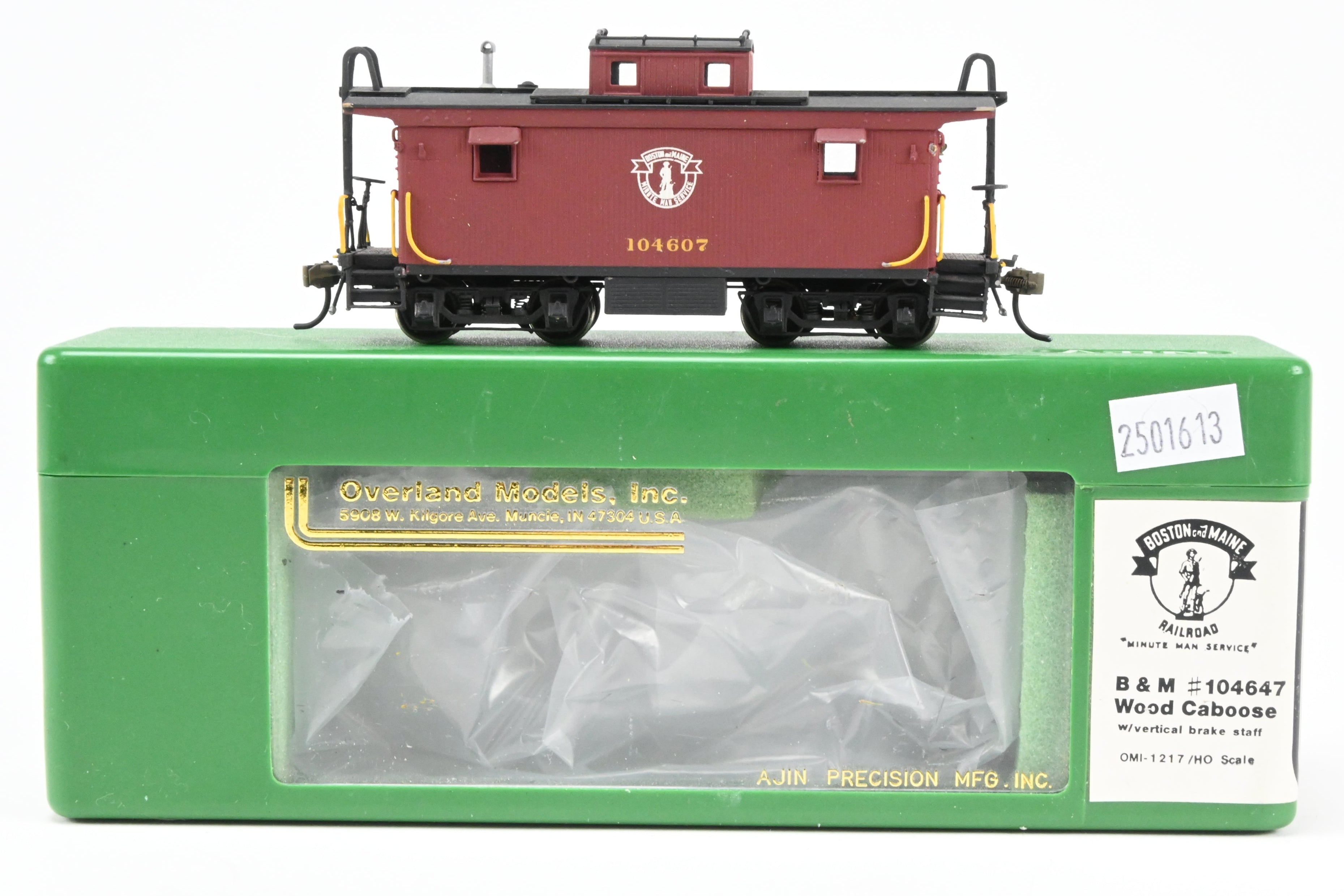 OMI Overland Models, Inc. Custom Painted B&M Boston & Maine Wood Caboose #104647