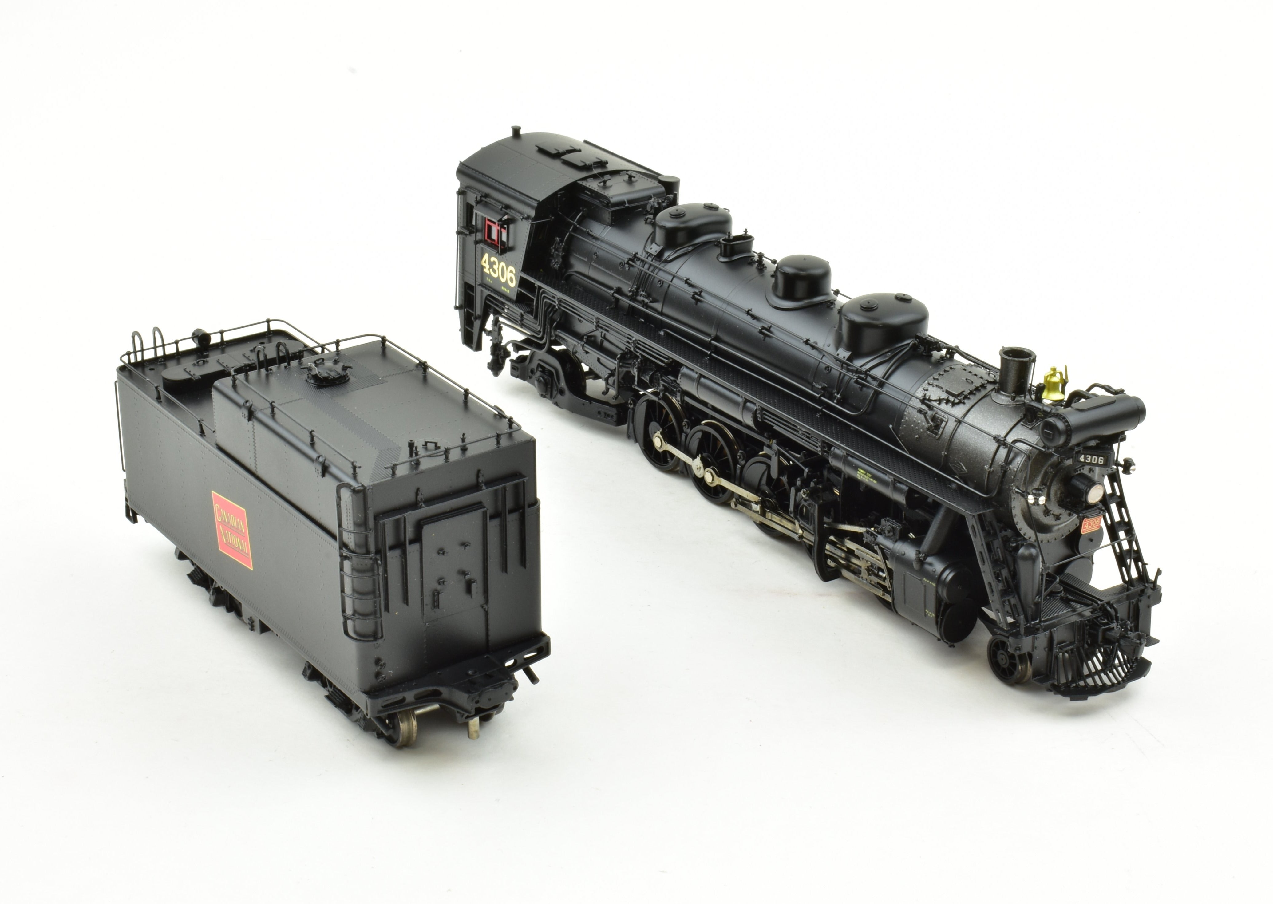 HO Scale Brass Model Train - Overland Models CNR Canadian National Railway T4a 2-10-2 Factory Painted Locomotive No. 4306
