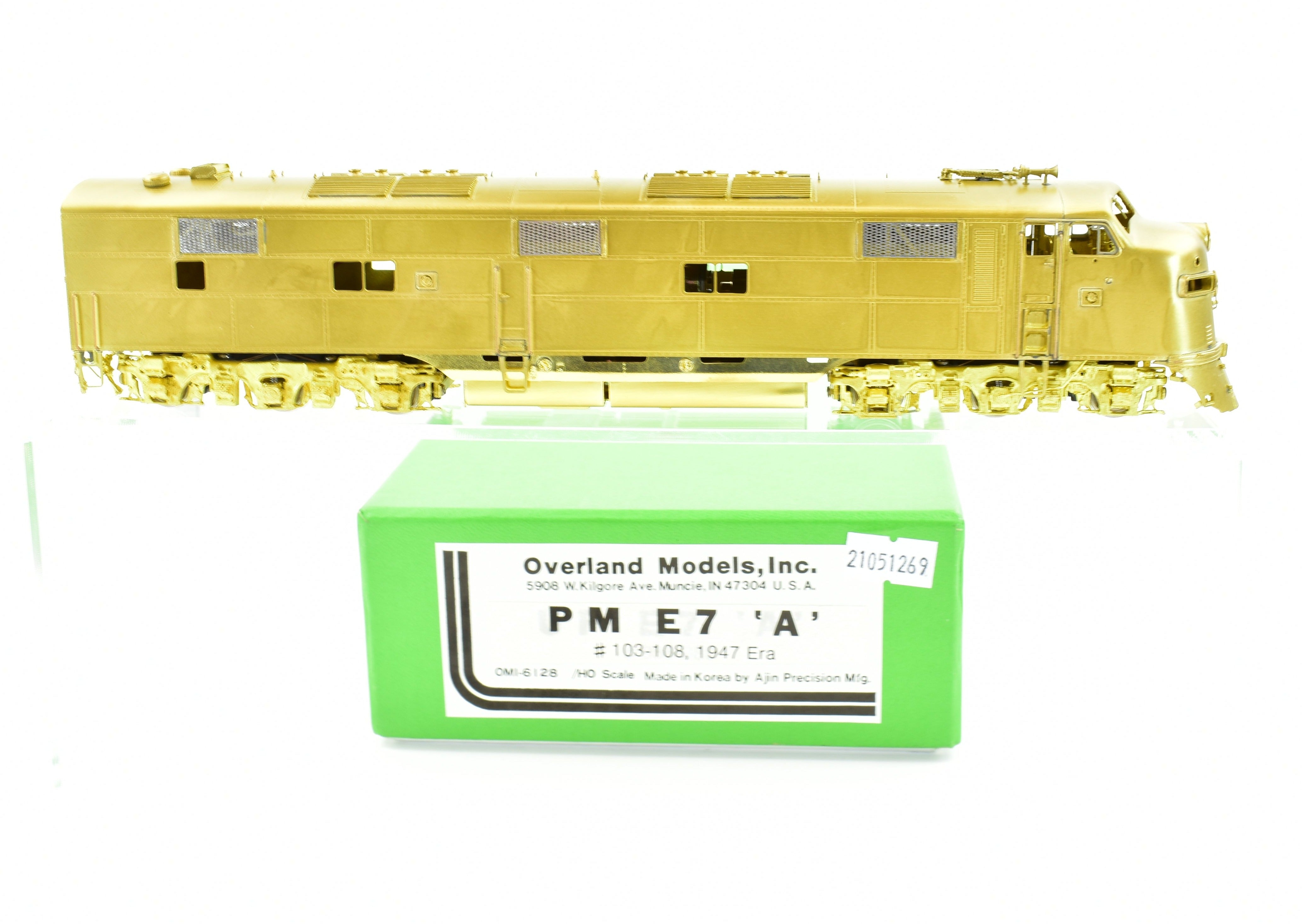 1947 Era HO Brass Overland Models, Inc. Pere Marquette EMD E7A Locomotive