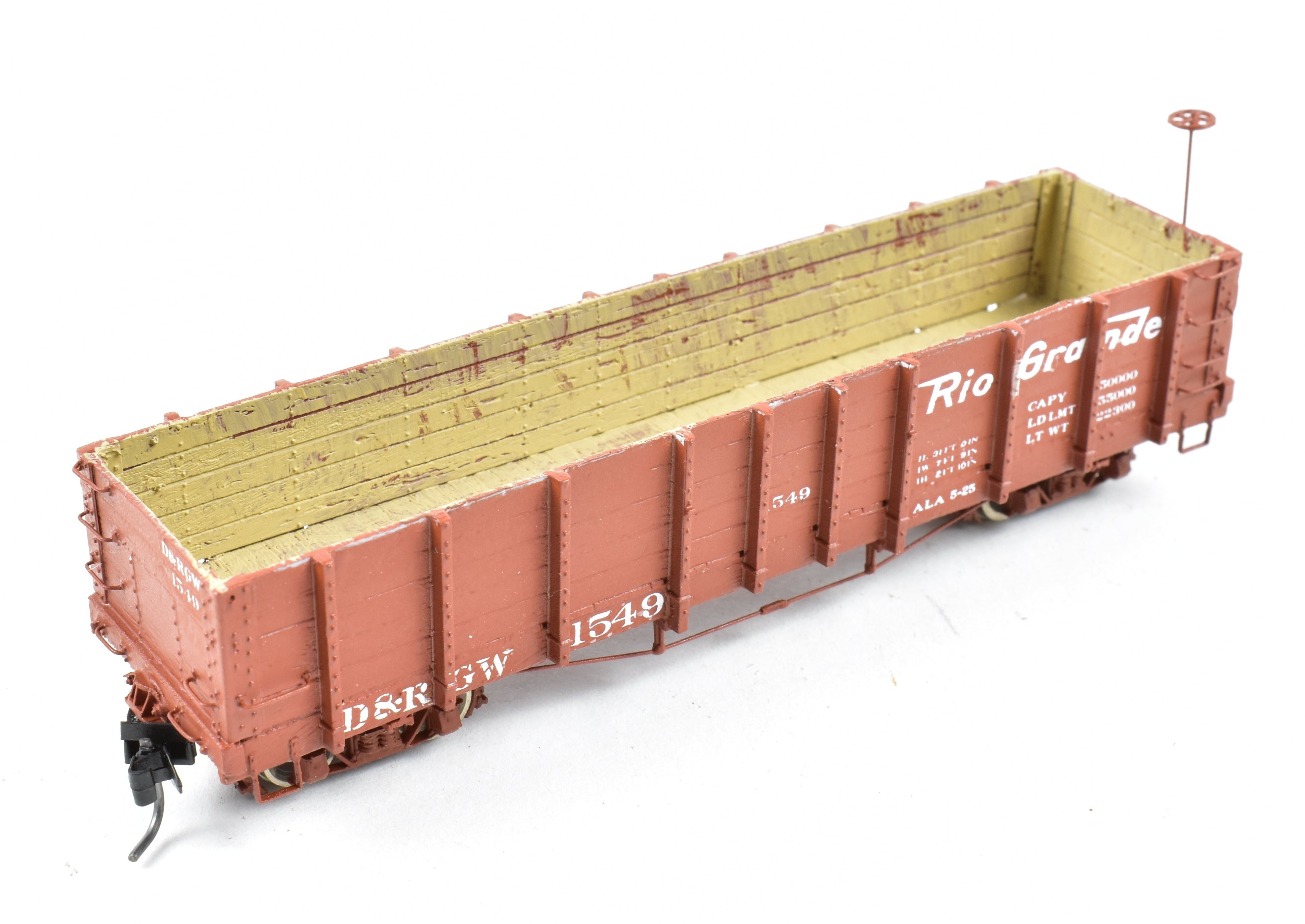 1940s D&RGW Denver & Rio Grande Western Custom-Built HOn3 Gondola #1549 by Leadville Supply