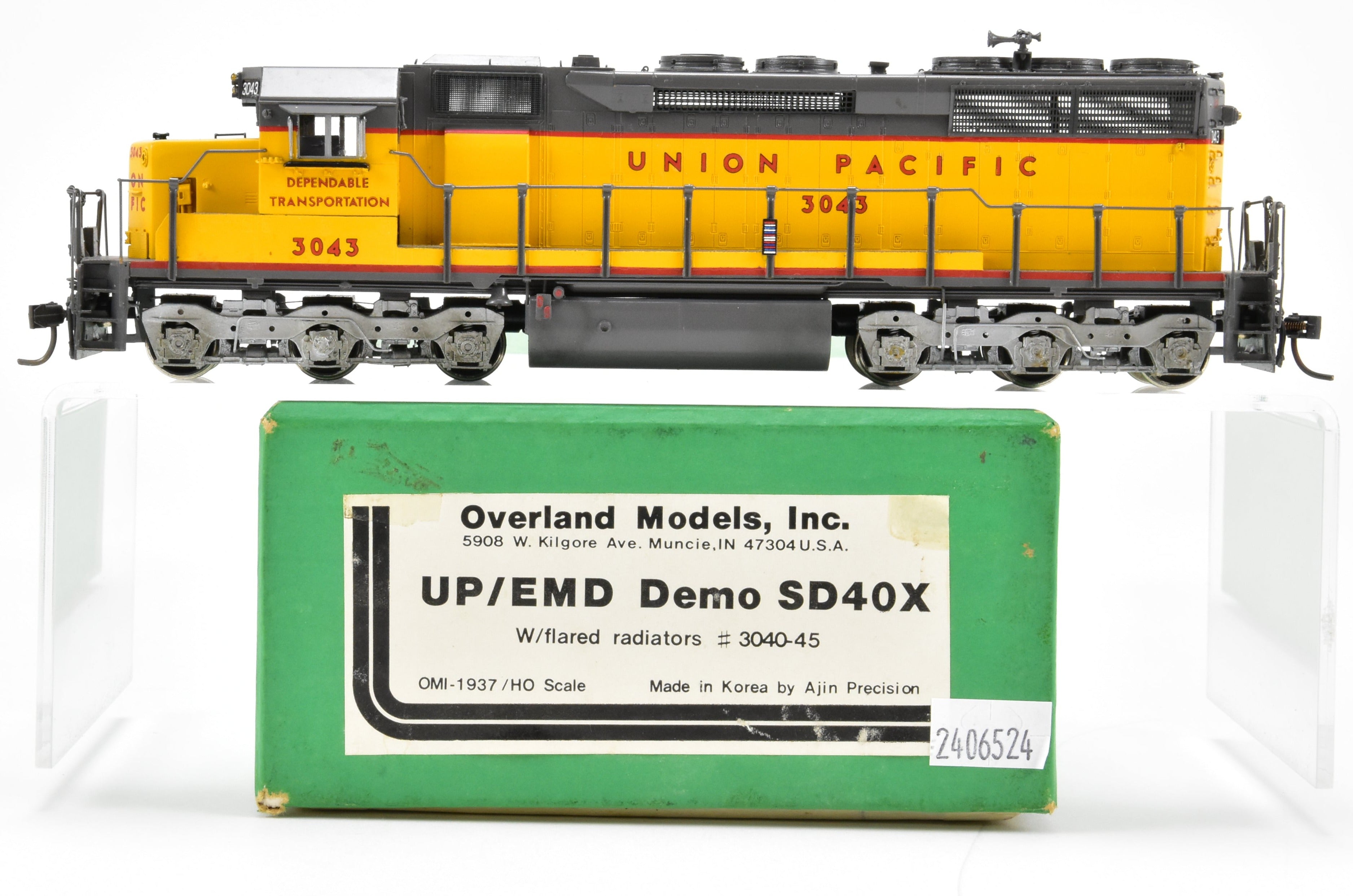 HO Brass OMI UP Union Pacific EMD SD40X 3043 with Flared Radiators