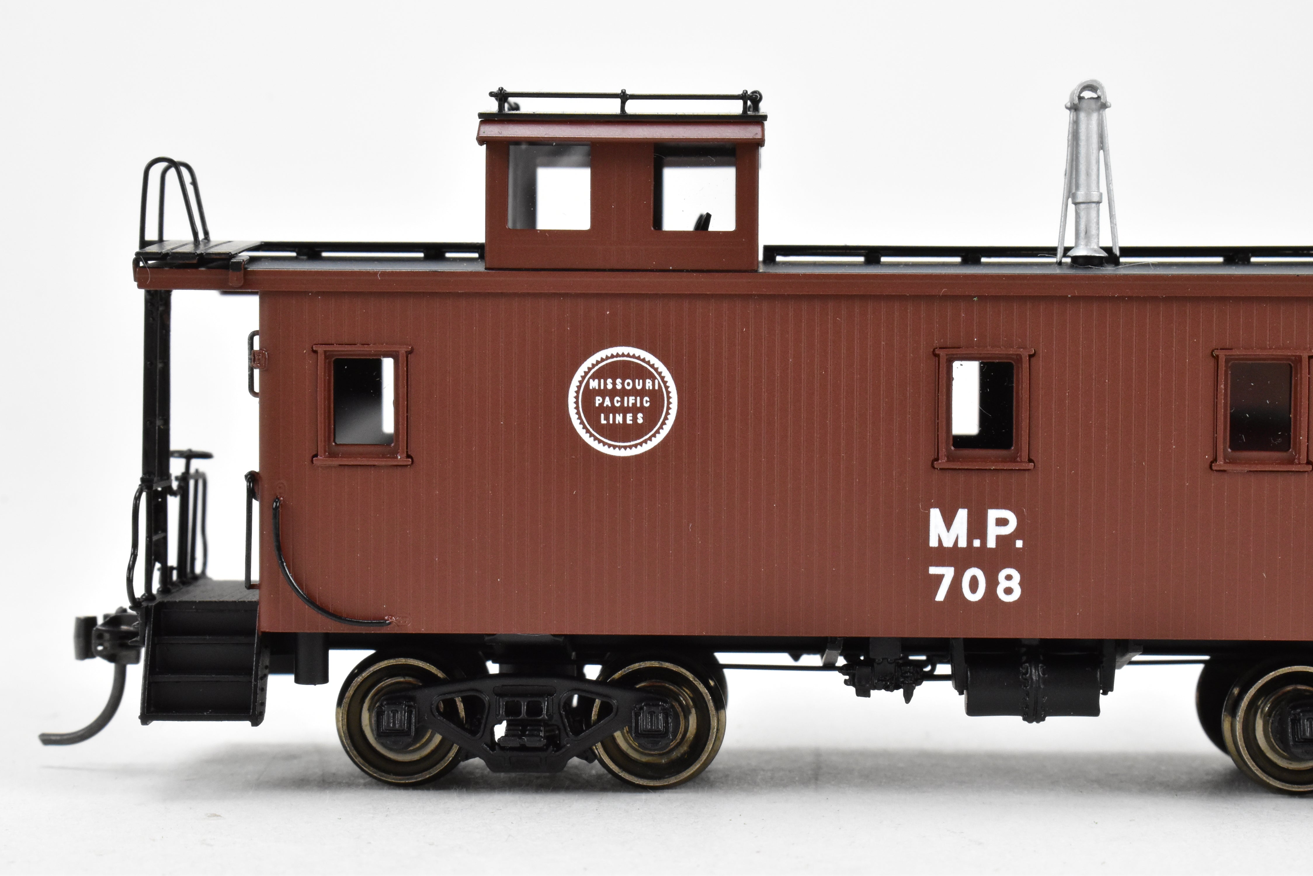 HO Scale Brass Missouri Pacific Wood - Side Caboose Model F/P #708 by Overland Models, Inc. (OMI)